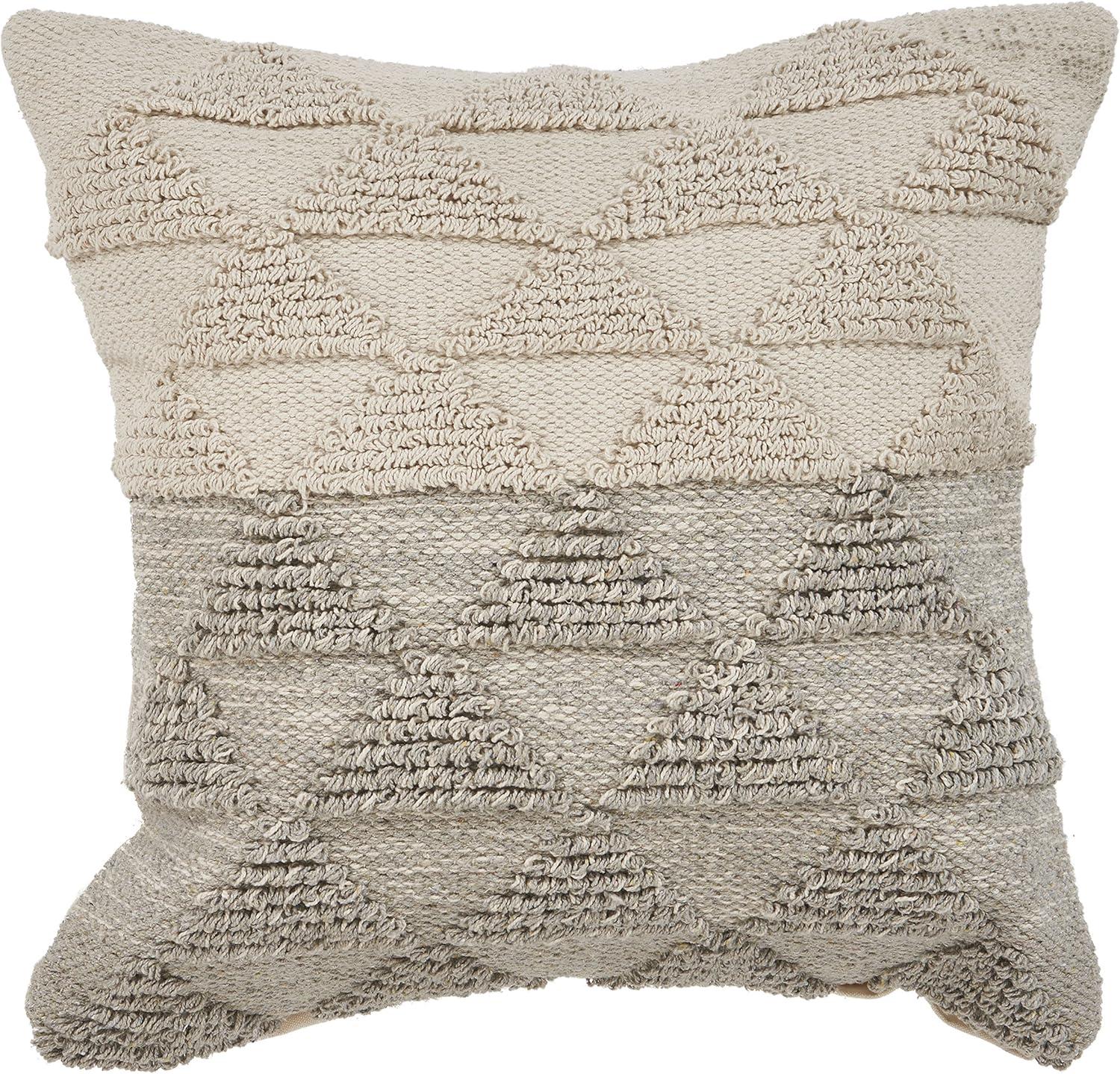 Gray Gradient Cotton Square Throw Pillow