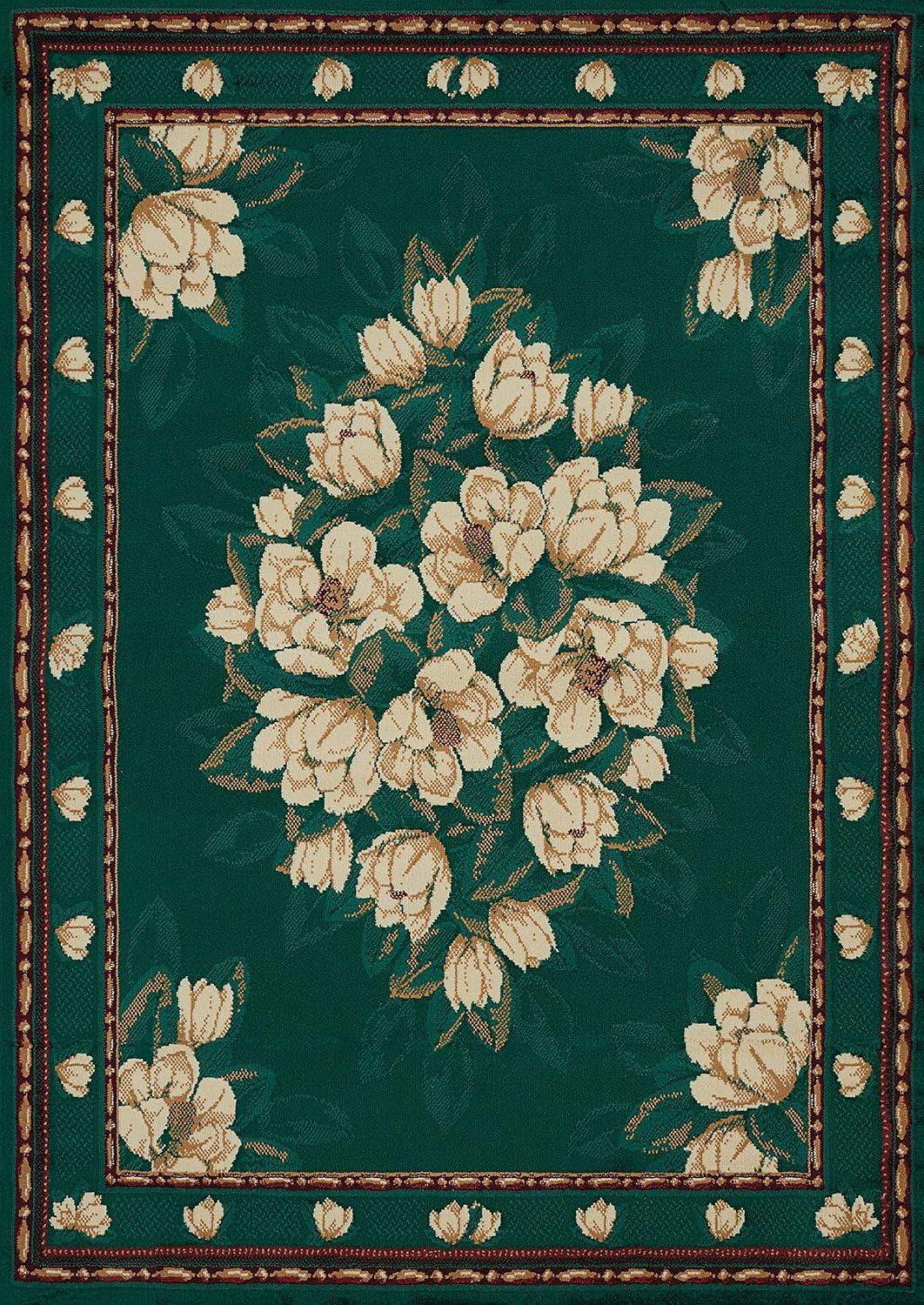 United Weavers Brunswick Eloise Traditional Floral Area Rug, Hunter, 7'10" x 10'6"