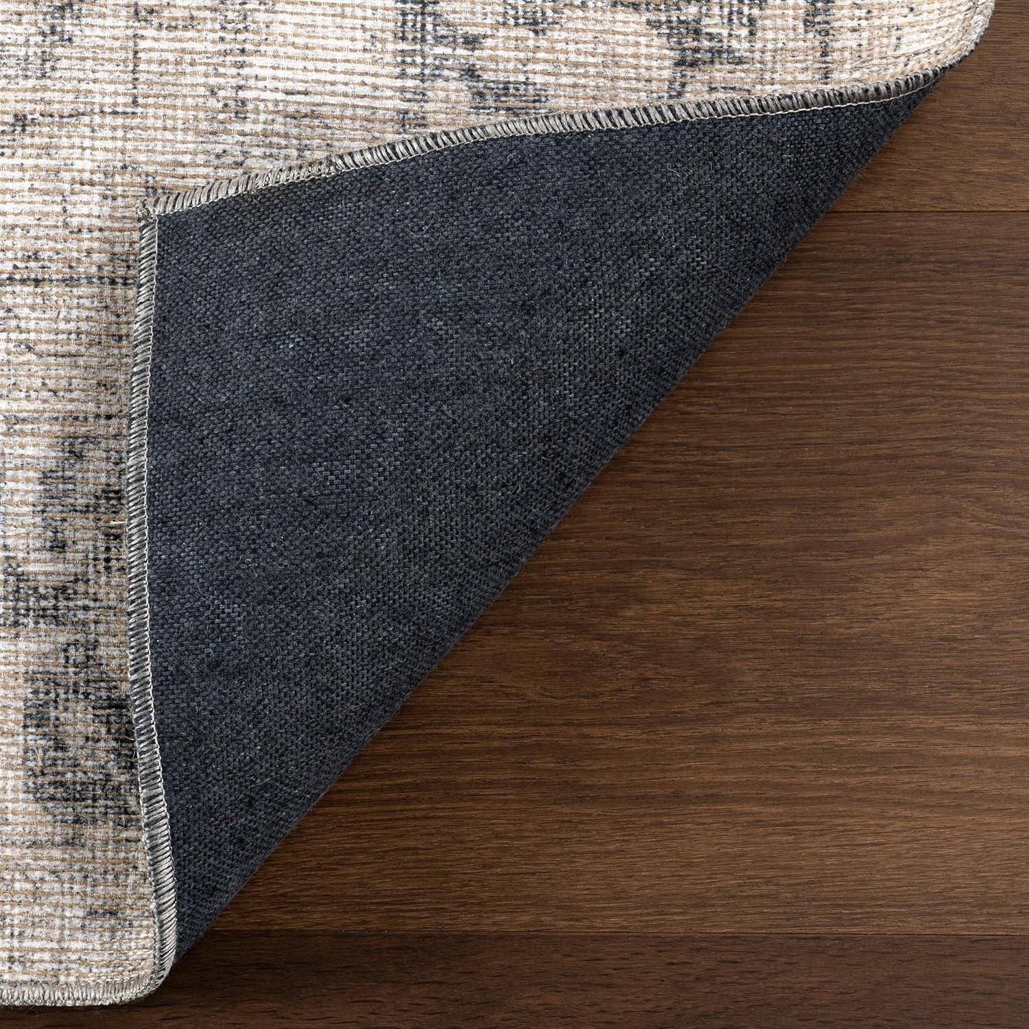 Nuloom Hillstone Collection Brinly Traditional Vintage Medallion Area Rug, 9' x 12', Light beige