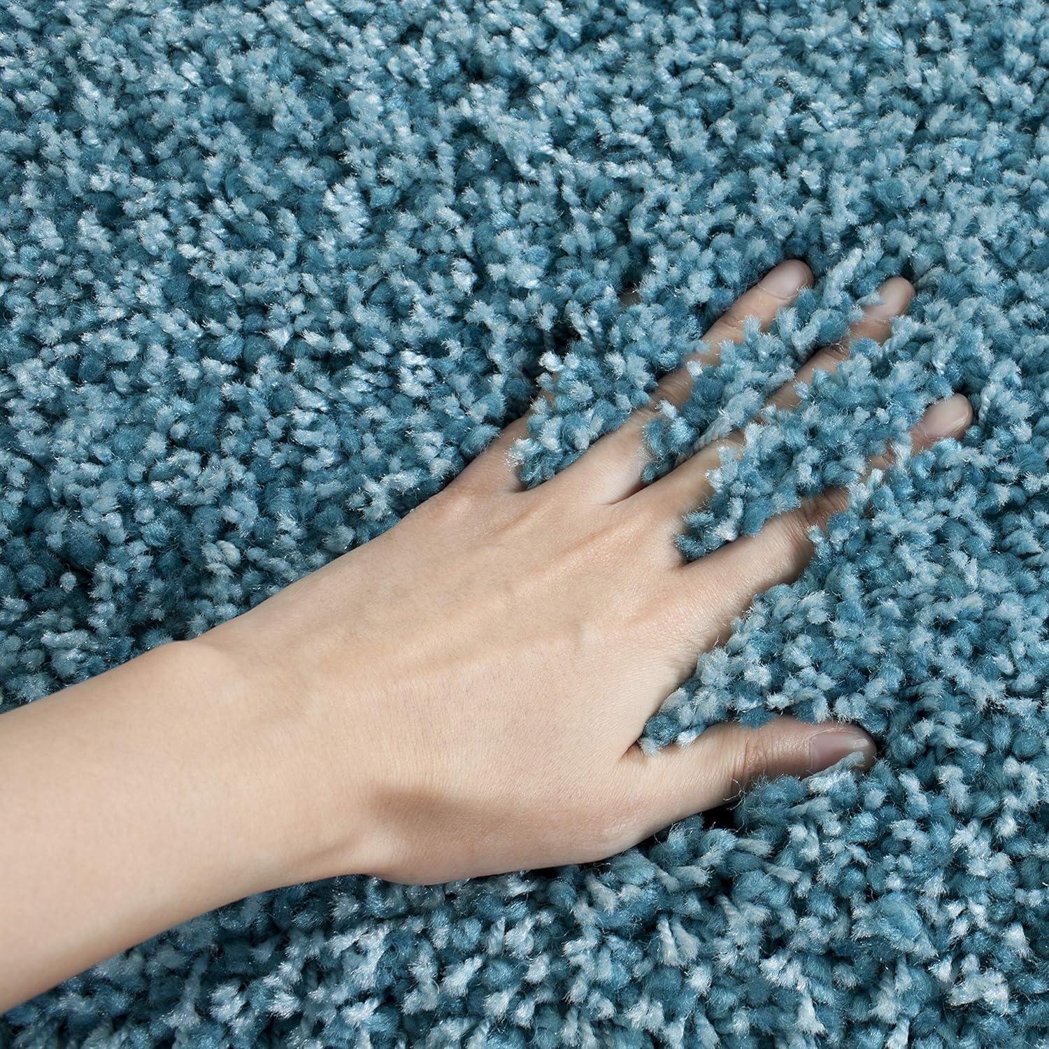 California Shag SG151 Power Loomed Indoor Area Rug - Turquoise - 8'x10' - Safavieh