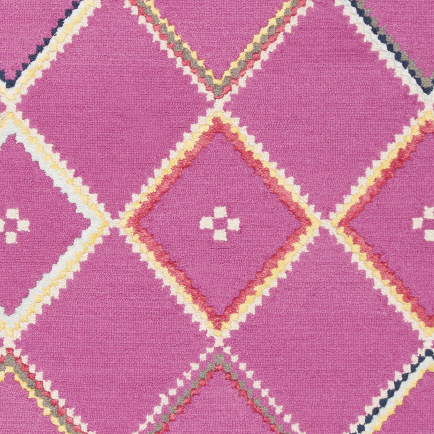 Bellagio BLG563 Hand Tufted Area Rug - Fuchsia/Multi - 6'x9' - Safavieh..