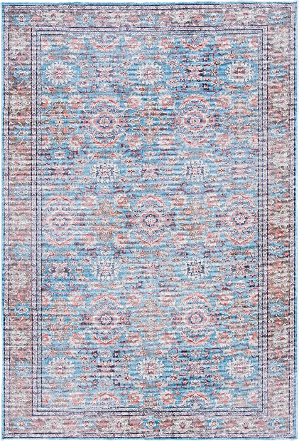 Serapi SEP584 Power Loomed Machine Washable Area Rug - Grey/Pink - 5'3"x7'6" - Safavieh.