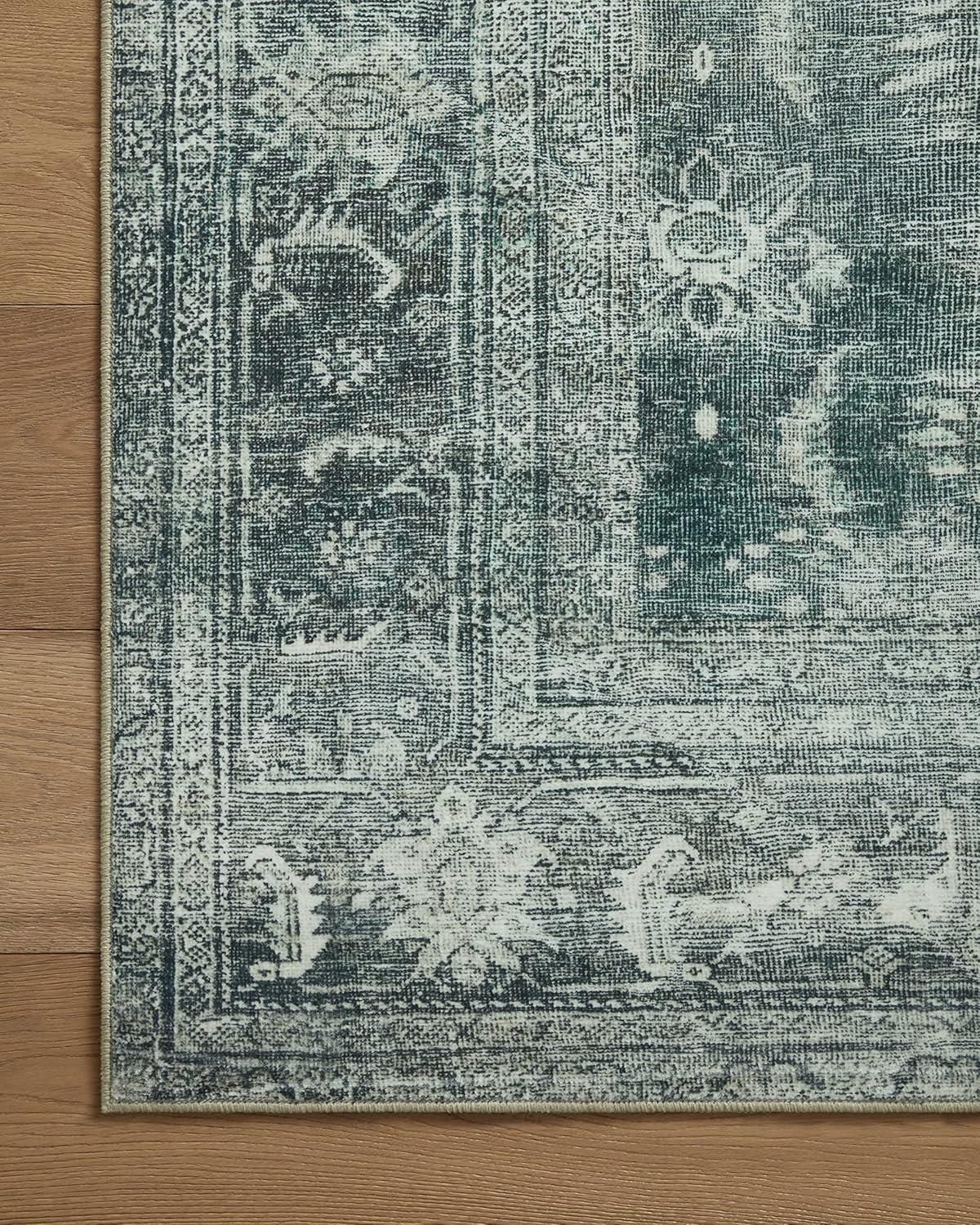 Magnolia Home By Joanna Gaines X Loloi Banks Machine Washable Blue / Lagoon Area Rug