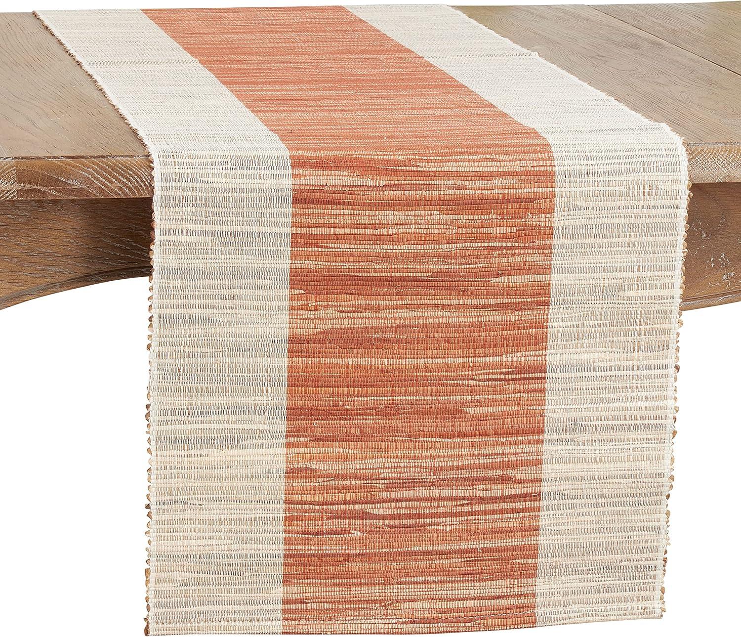 Saro Lifestyle Table Runner With Shimmering Banded Design