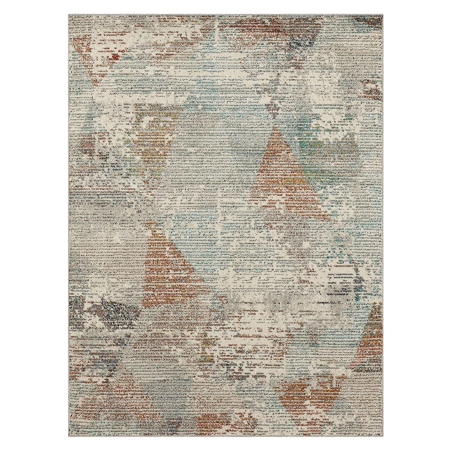 Mohawk Home Anderson Grey 1' 11" x 3' Abstract Geometric Area Rug Perfect for Living Room, Dining Room, Office