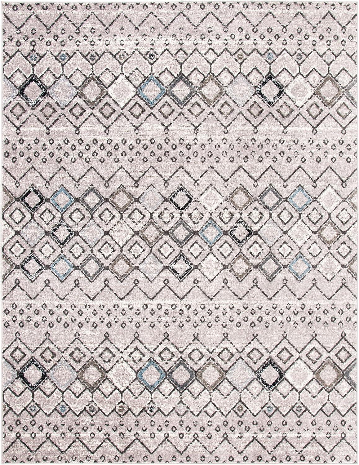 Safavieh Amsterdam Gladwin Geometric Area Rug, Light Grey/Brown, 10' x 14'