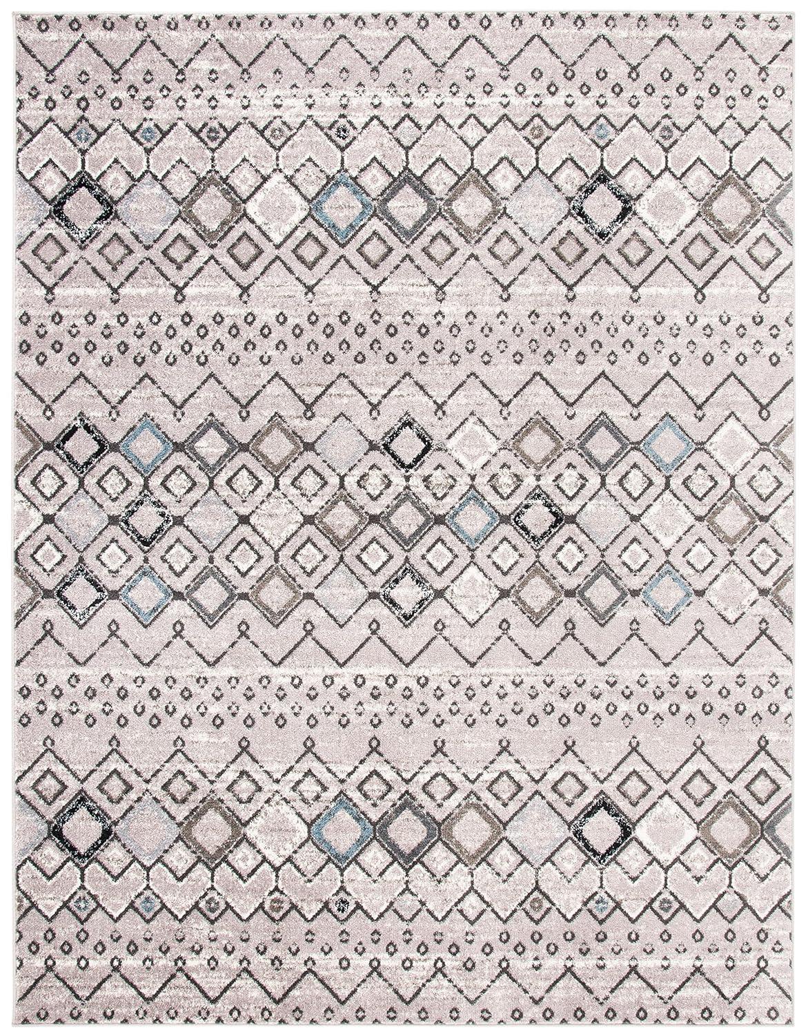 Safavieh Amsterdam Gladwin Geometric Area Rug, Light Grey/Brown, 10' x 14'