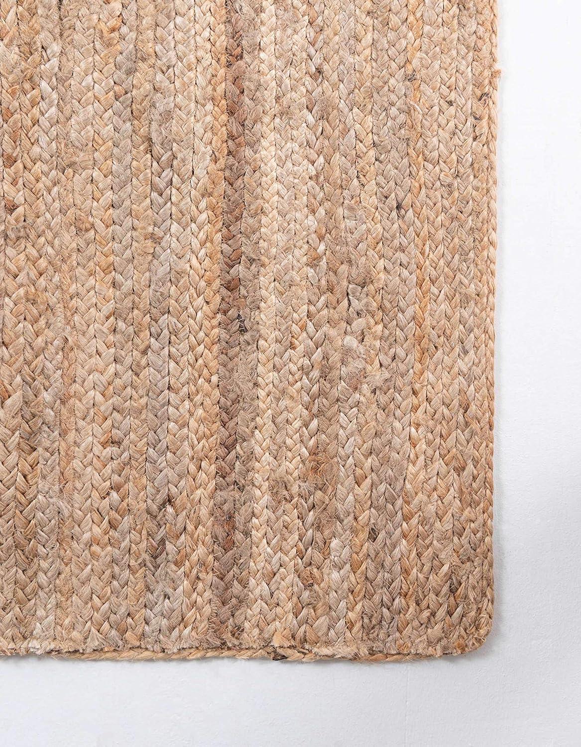 Unique Loom 5' 1 x 8' 0 Braided Jute Natural Area Rug