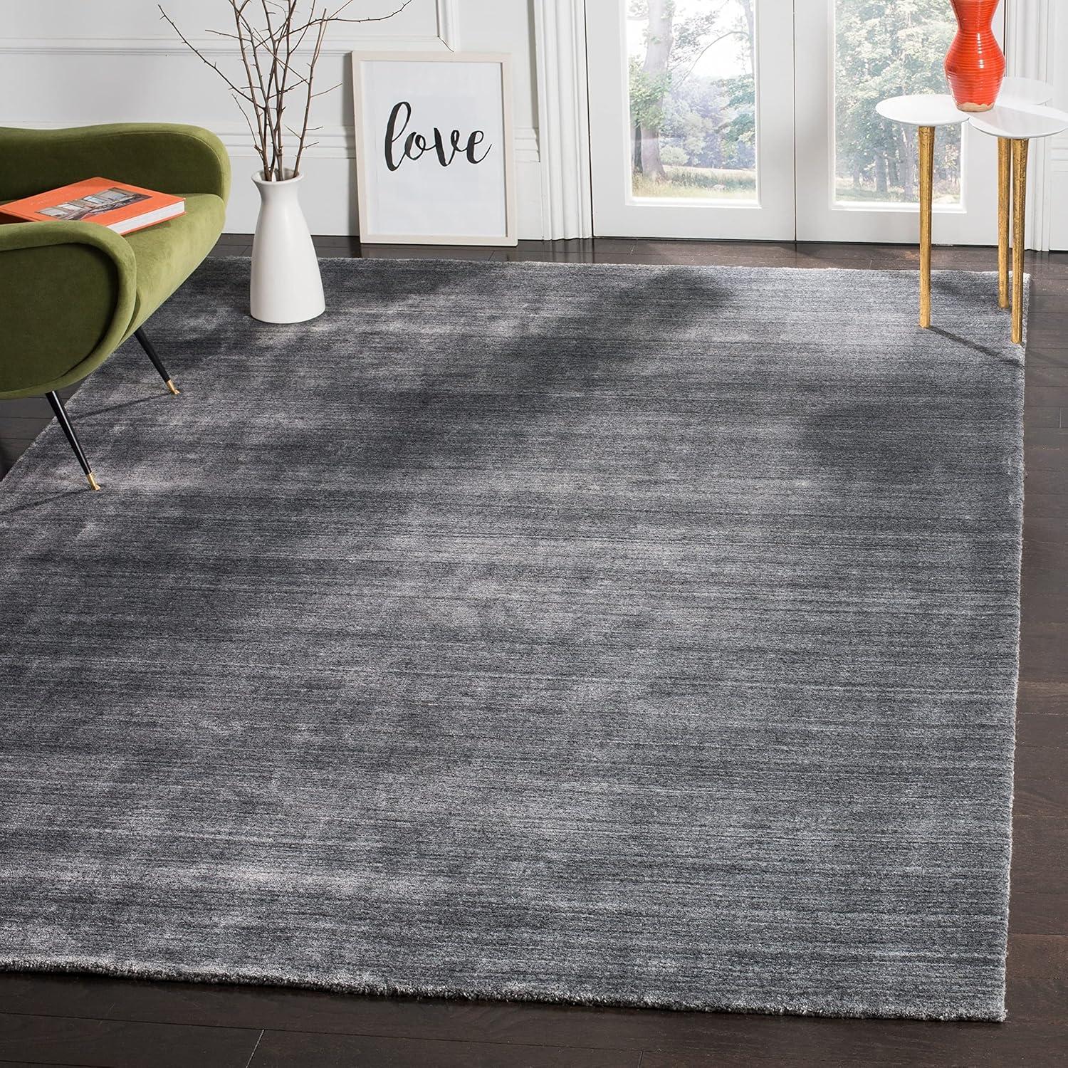 Hand-Knotted Silver Mirage 9' x 12' Wool-Blend Area Rug