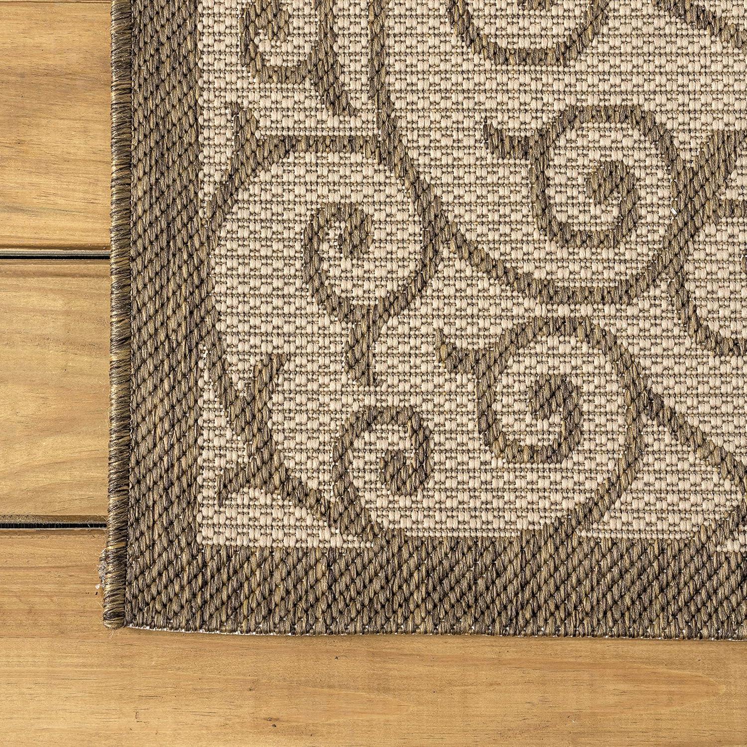 Haggerty Oriental Beige/Brown Area Rug