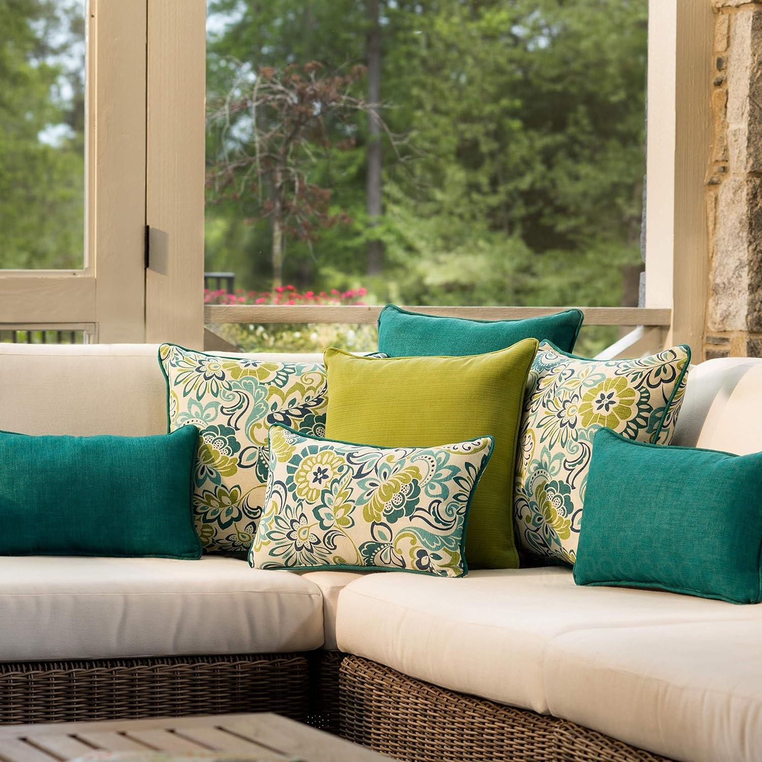 Zoe Floral 2pc Outdoor Throw Pillows - Pillow Perfect