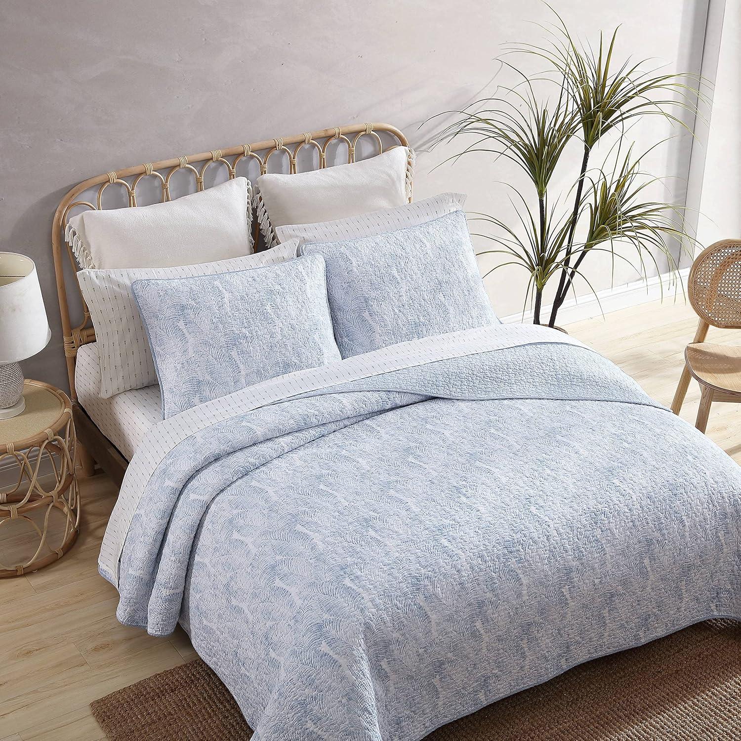 Distressed Water Leaves Cotton Quilt Set - Tommy Bahama