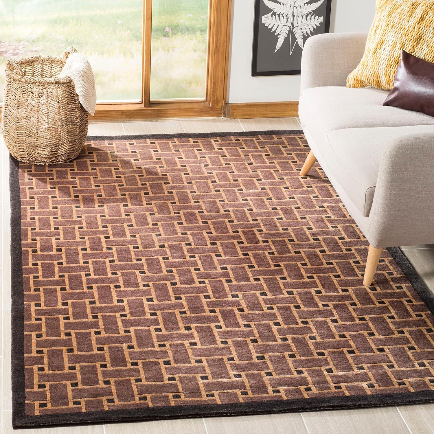 Safavieh Tibetan Hand Knotted Wool Pile Geometric Rug