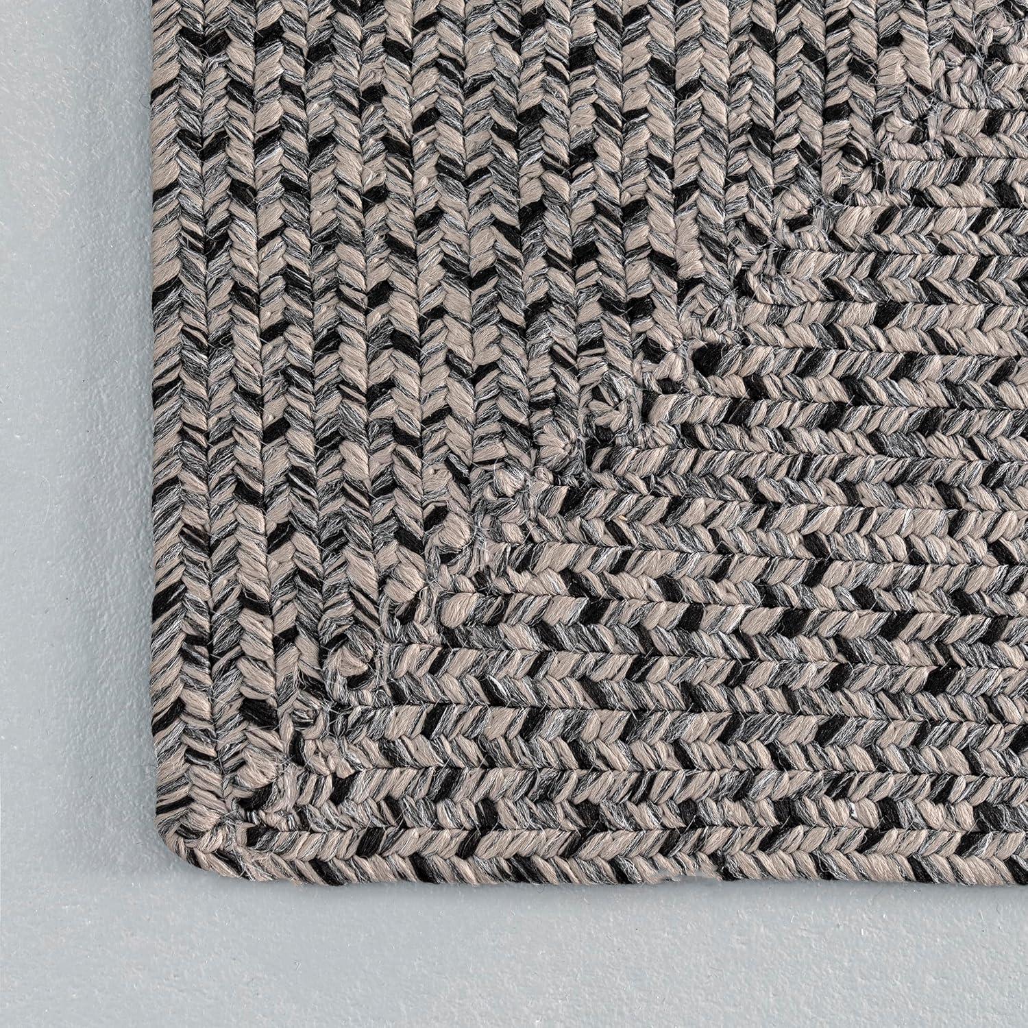 Nuloom Jayda Braided Gradience Indoor/Outdoor Outdoor - Charcoal 5' x 8'