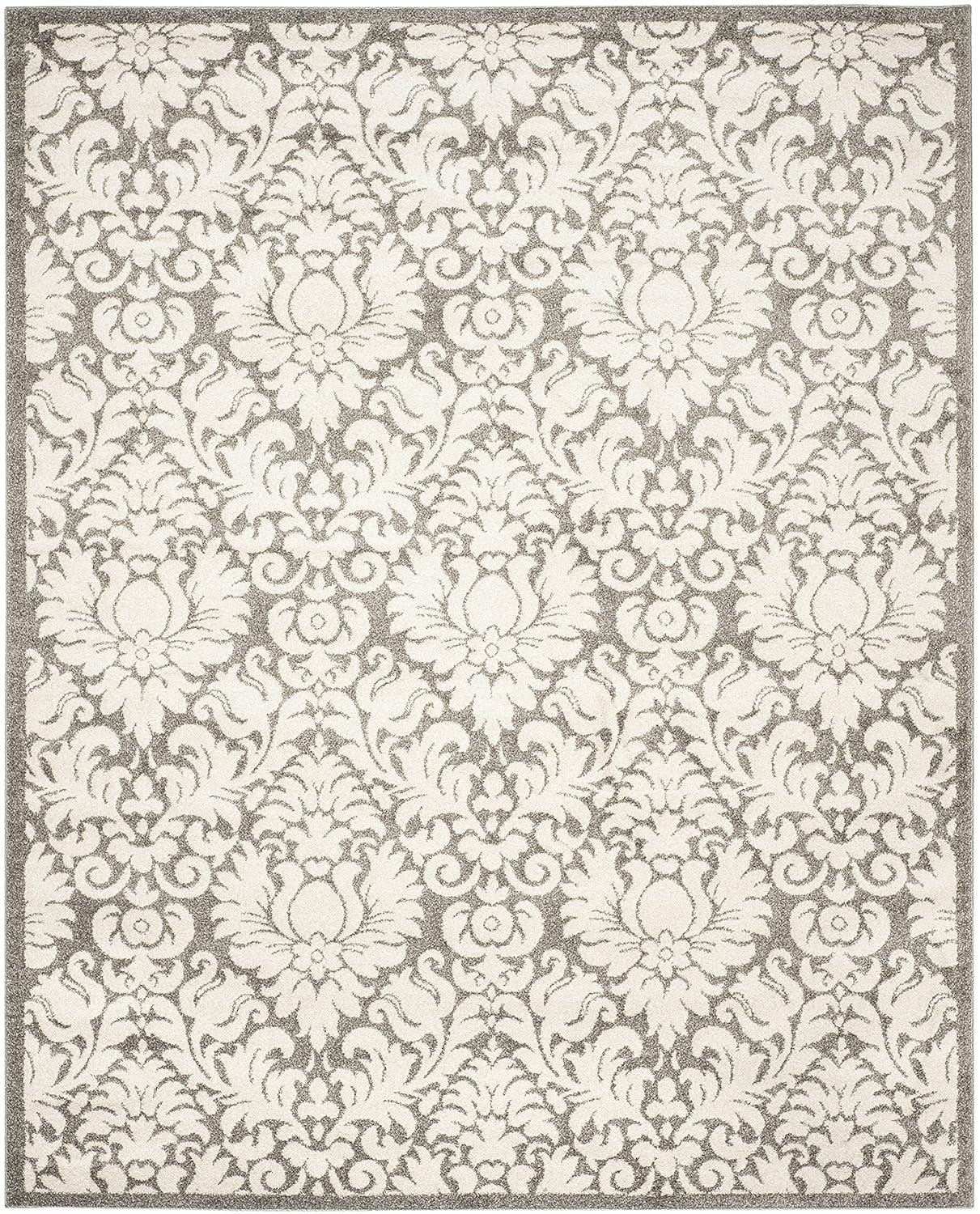 Amherst AMT427 Power Loomed Indoor Area Rug - Dark Grey/Beige - 9'x12' - Safavieh