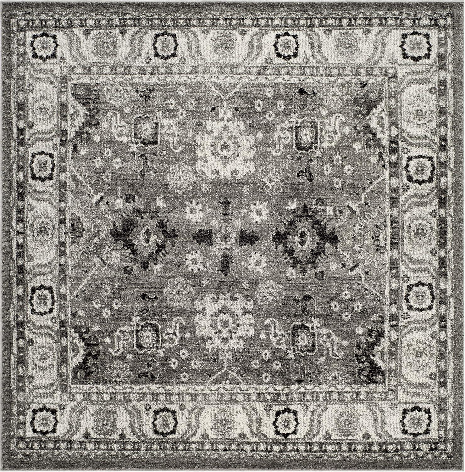 Vintage Hamadan VTH214 Power Loomed Indoor Area Rug - Taupe - 5'3"x5'3" - Safavieh.