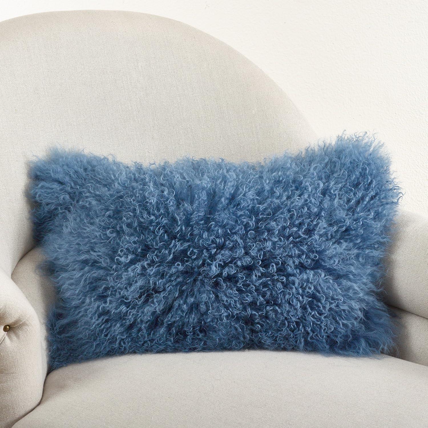 Mongolian Lamb Fur Lumbar Pillow