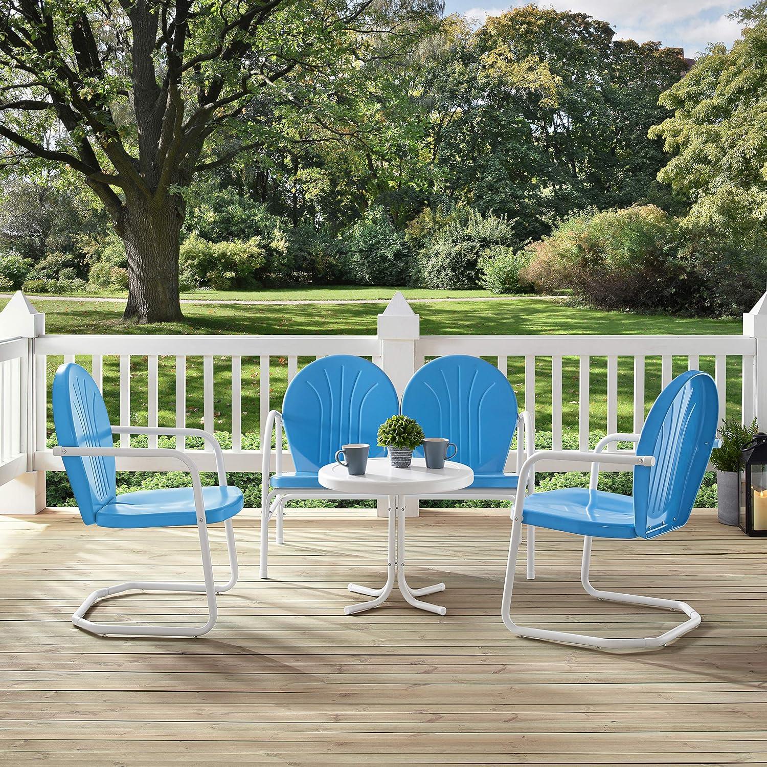 Griffith 4pc Outdoor Conversation Set - Sky Blue - Crosley