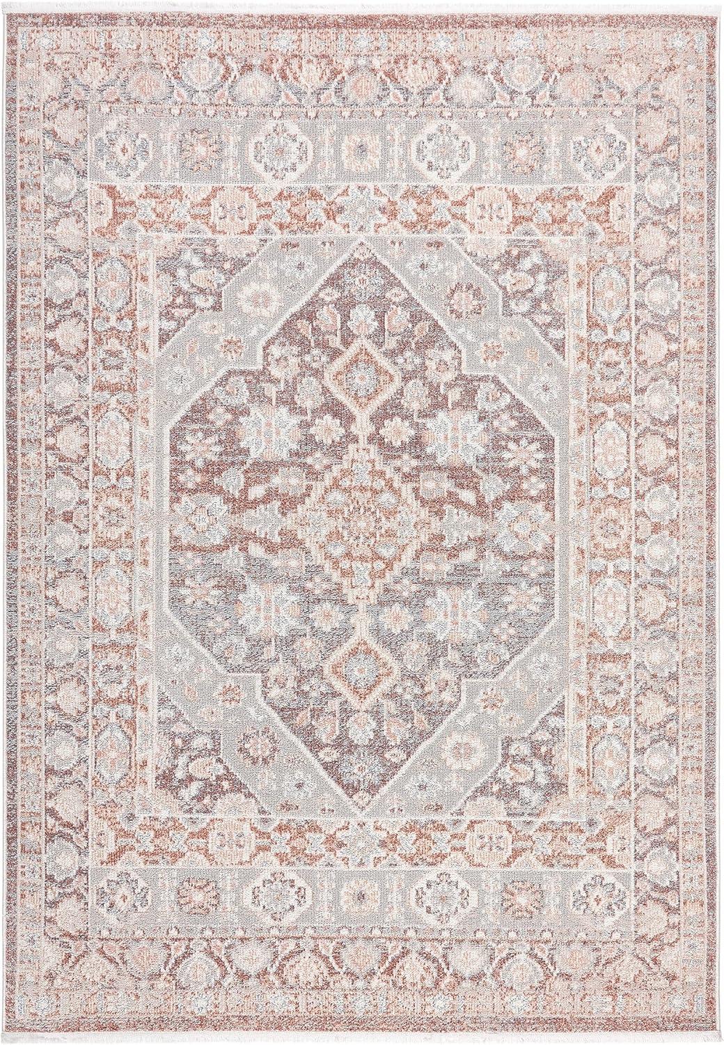 Town & Country Everyday Rein Everwash Non-Slip Backing Washable Area Rug Brown/Grey