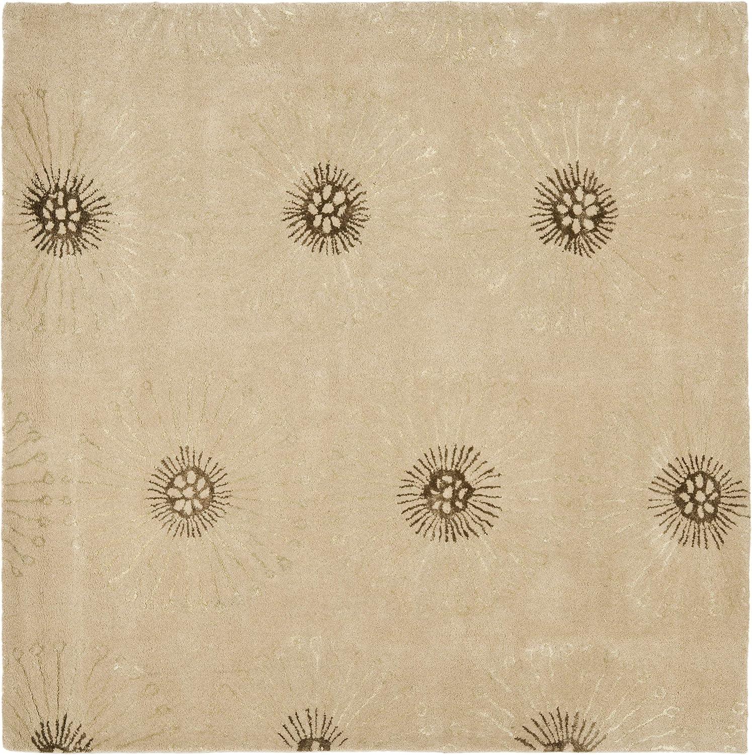 Soho SOH821 Hand Tufted Area Rug - Beige/Brown - 6'x6' - Safavieh.