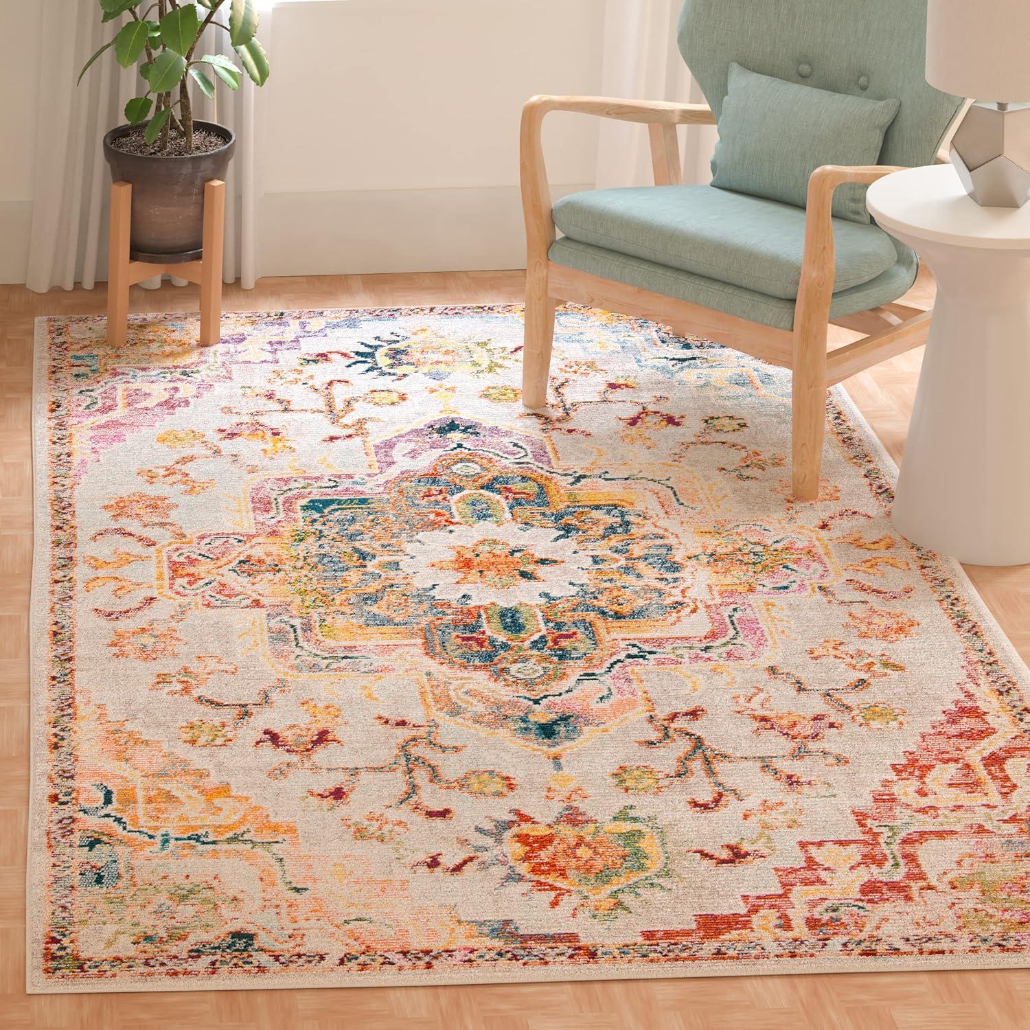 Crystal CRS501 Loomed Indoor Accent Rug - Light Blue/Grey - 3'x5' - Safavieh