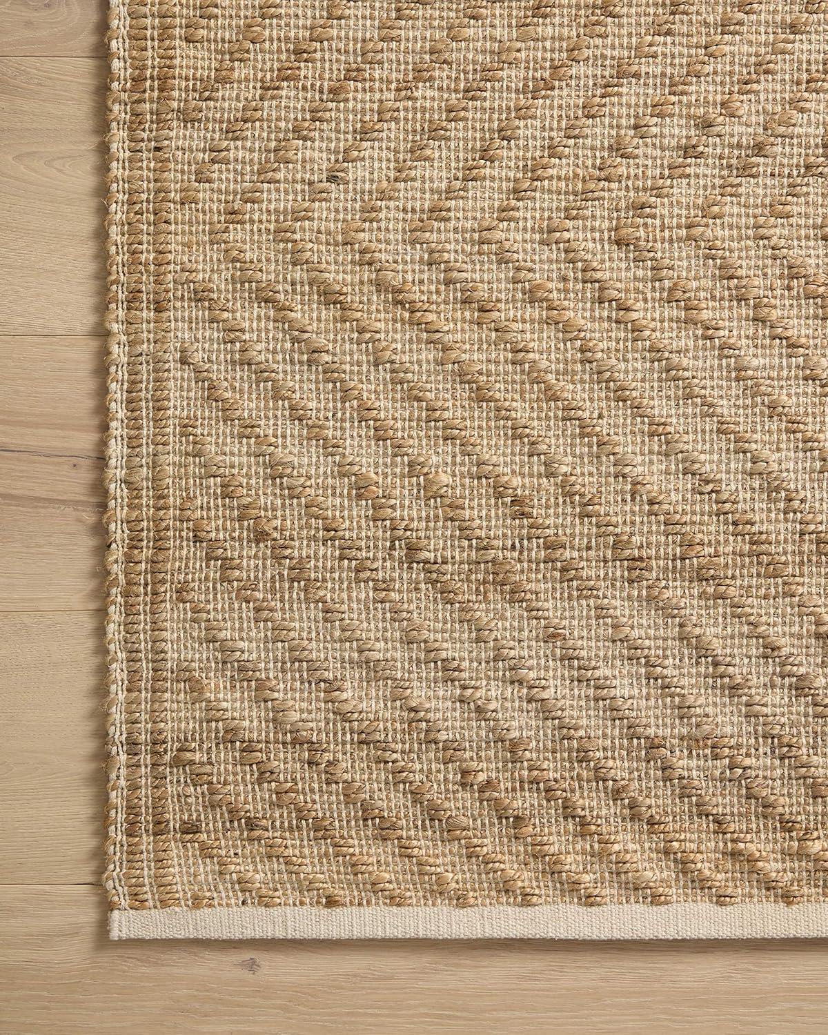 Ivory Geometric 10' x 14' Handmade Cotton & Synthetic Area Rug