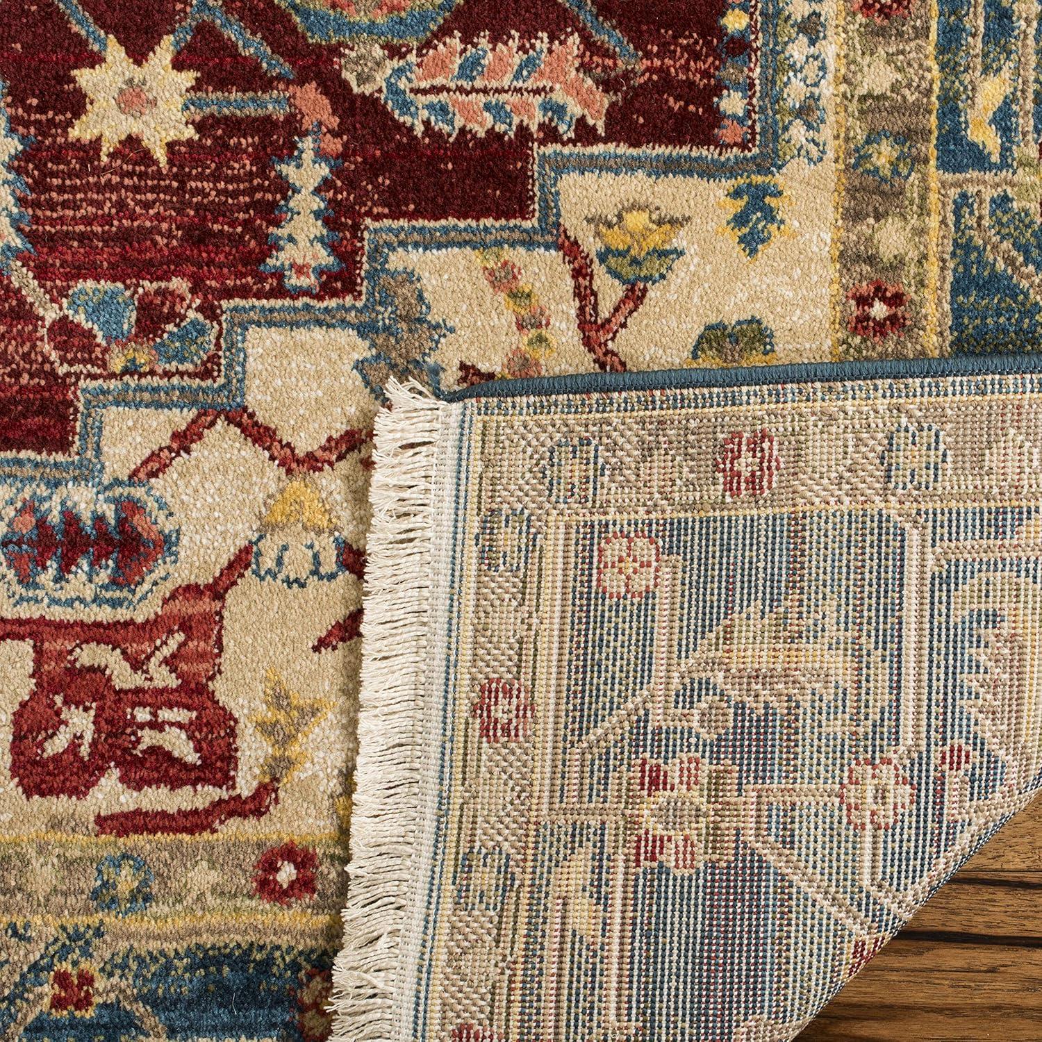 Kashan KSN306 Power Loomed Area Rug - Blue/Red - 8'x10' - Safavieh