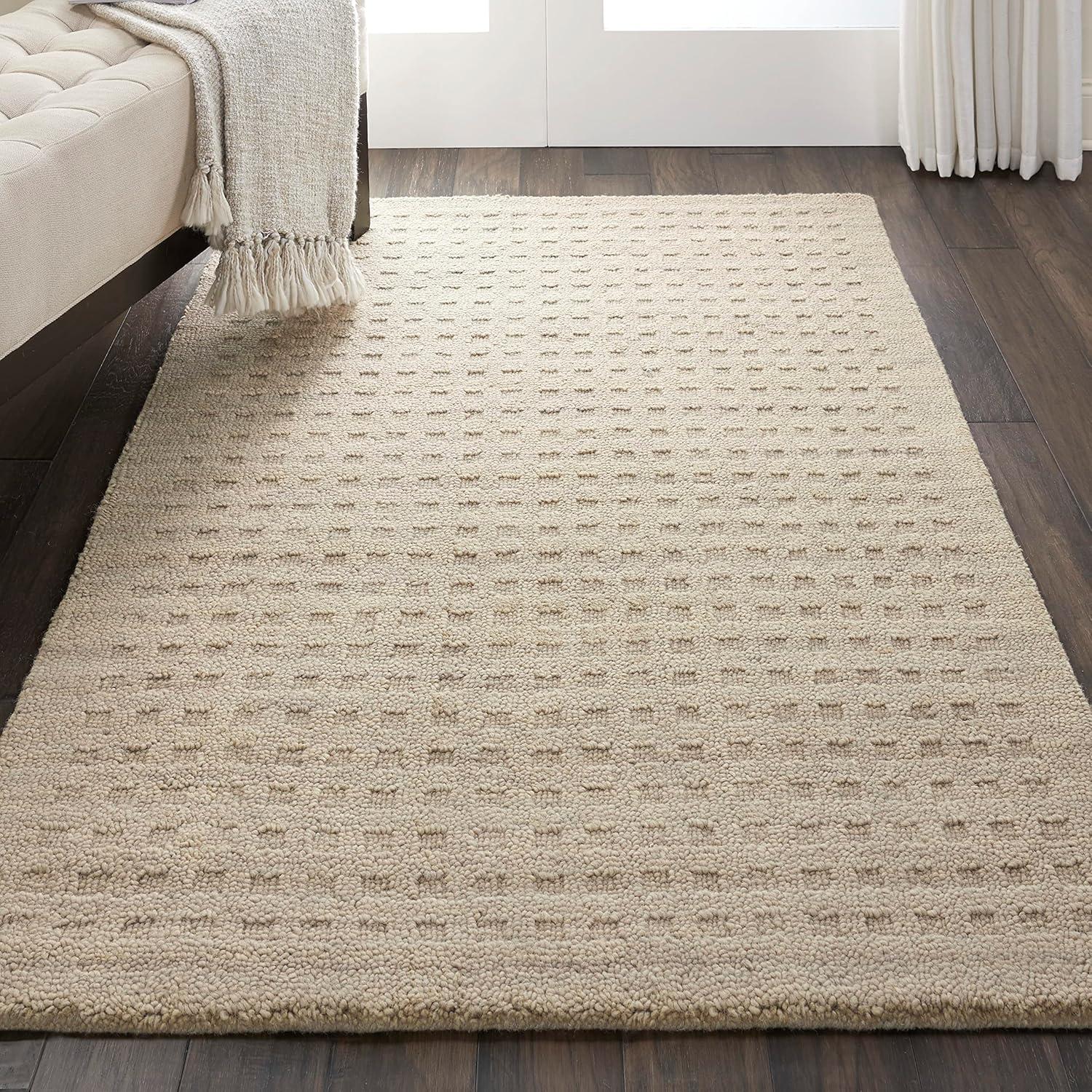 Nourison Perris Textured Indoor Area Rug Taupe 5' x 7'6"
