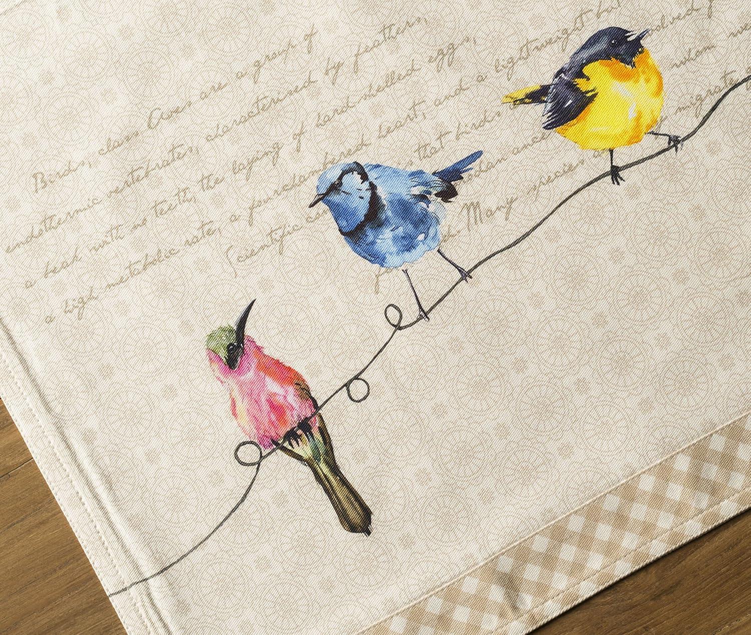 Maison d' Hermine Birdies on Wire 13'' Placemat (Set of 4)