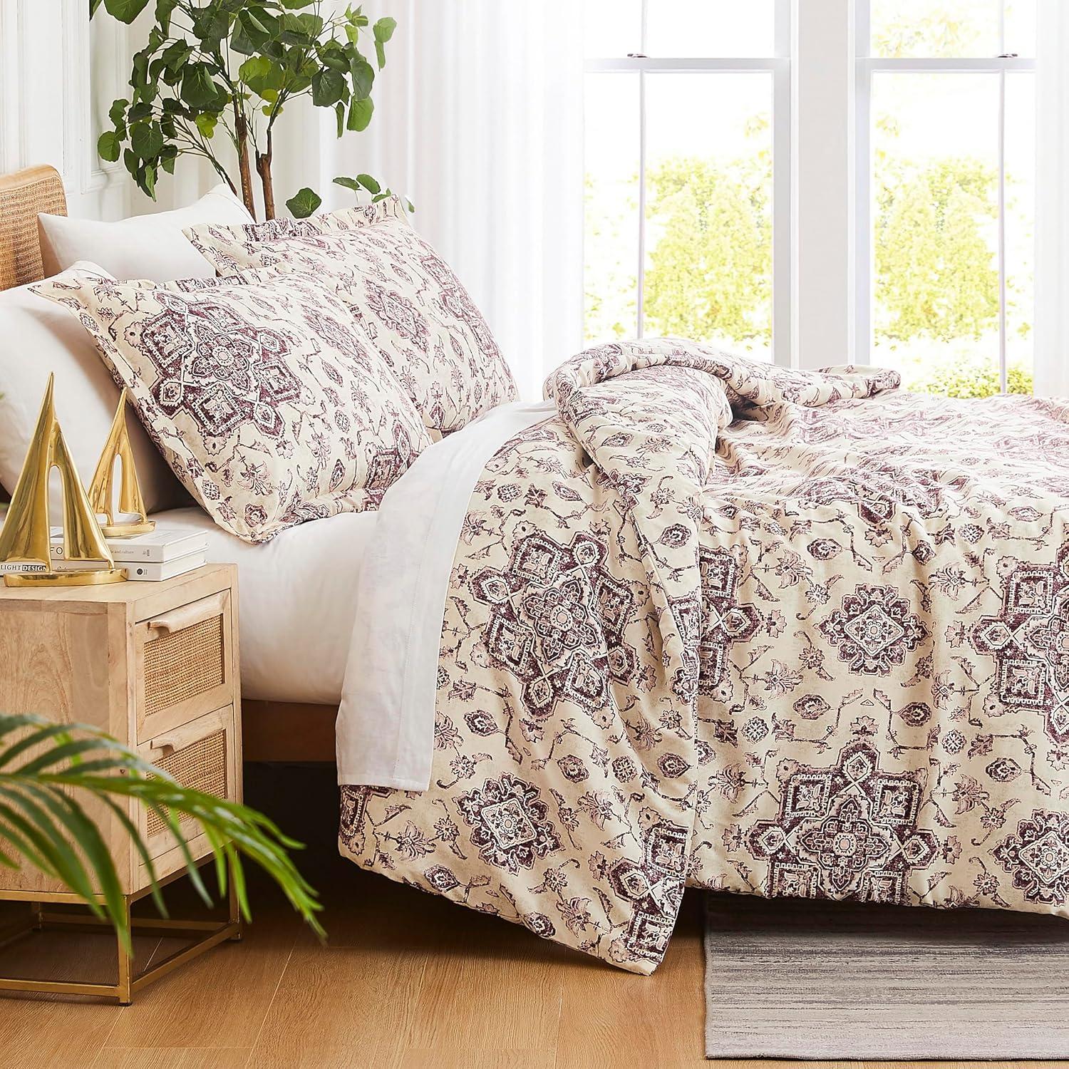 Southshore Fine Living Persia Oversized Reversible ultra-soft Duvet Cover Set with shams