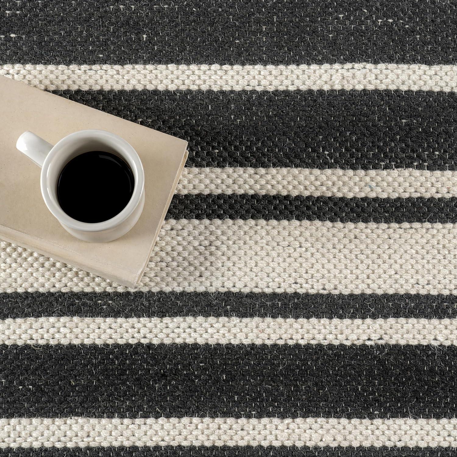 Frenshe Interiors x Rugs USA Bowery Striped Wool Area Rug | Wayfair