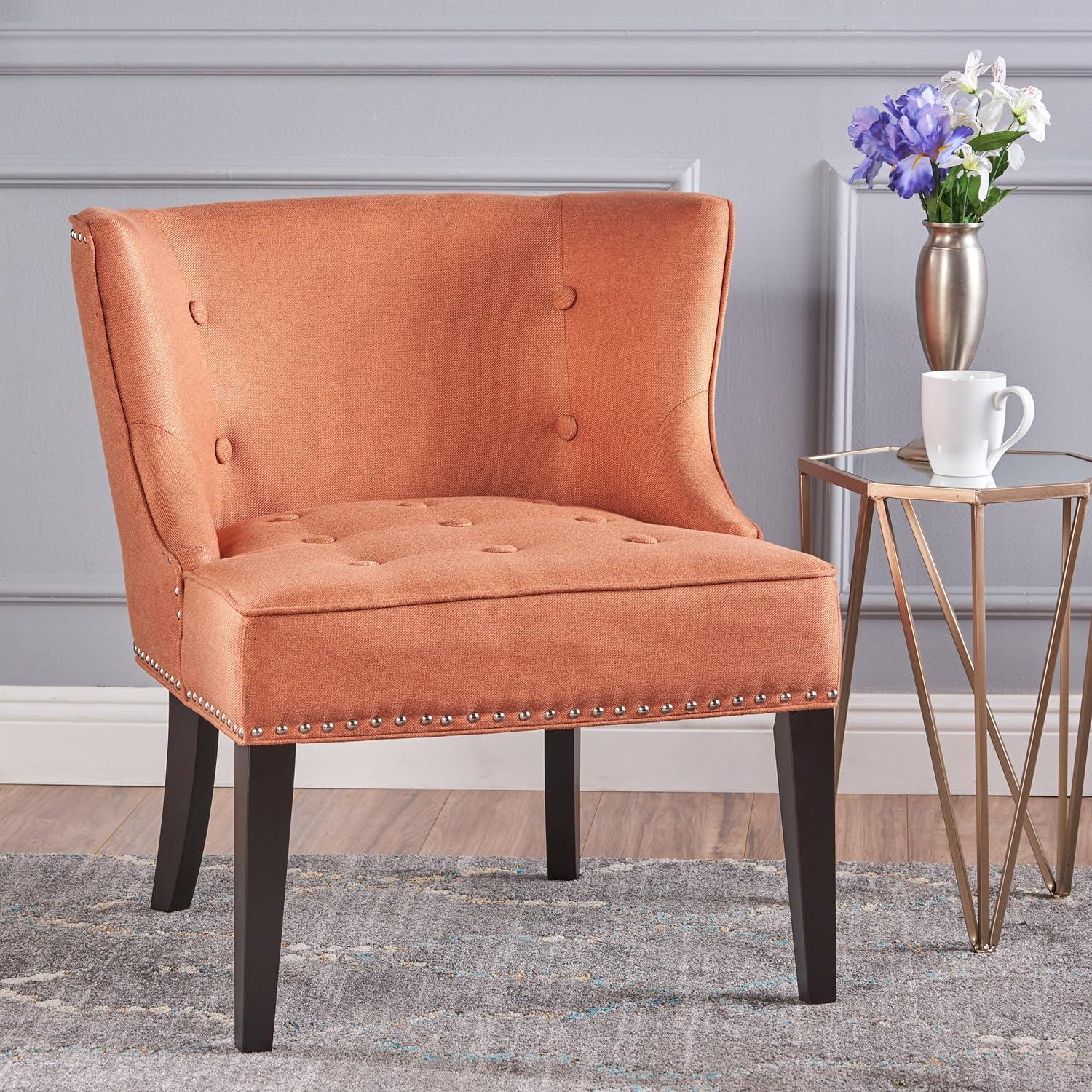 Aria ContemporaryFabric Occasional Chair, Orange