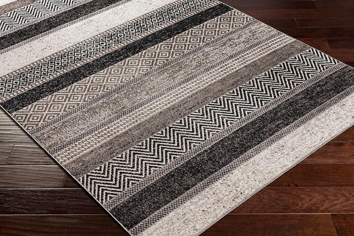 Mark & Day Sandborn Washable Woven Indoor Area Rugs Medium Gray