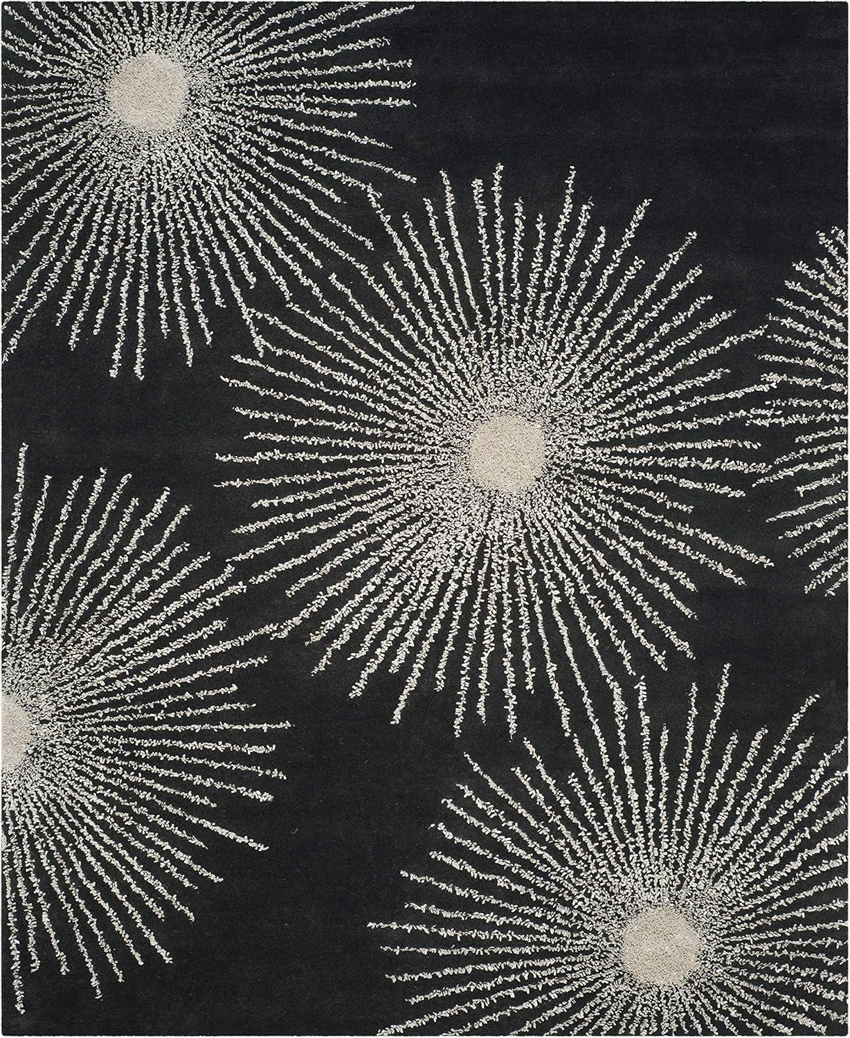 Soho SOH712 Hand Tufted Area Rug - Charcoal/Ivory - 7'6"x9'6" - Safavieh.