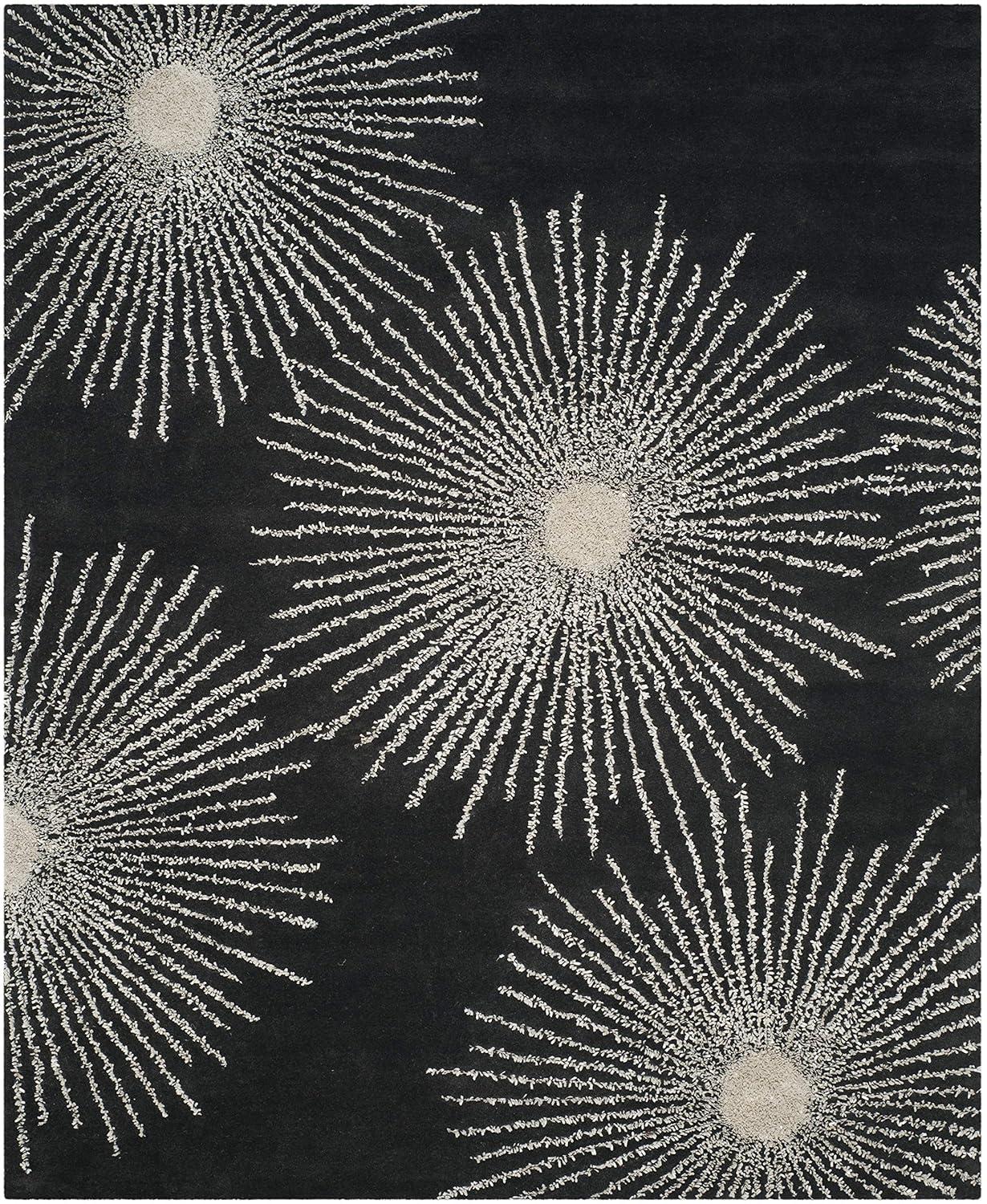 Soho SOH712 Hand Tufted Area Rug - Charcoal/Ivory - 6'x9' - Safavieh.