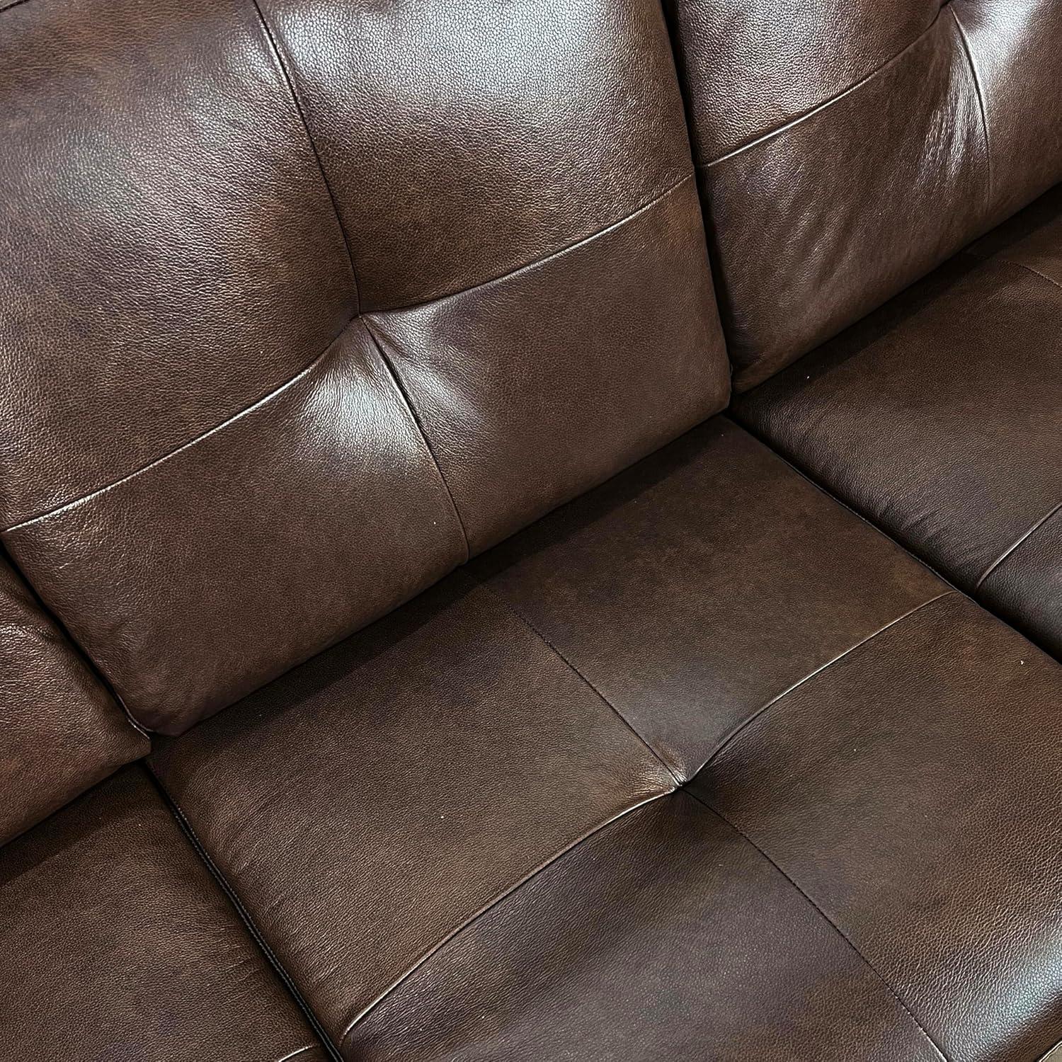 A&J Homes Studio 80.6'' Leather Sleeper Sofa
