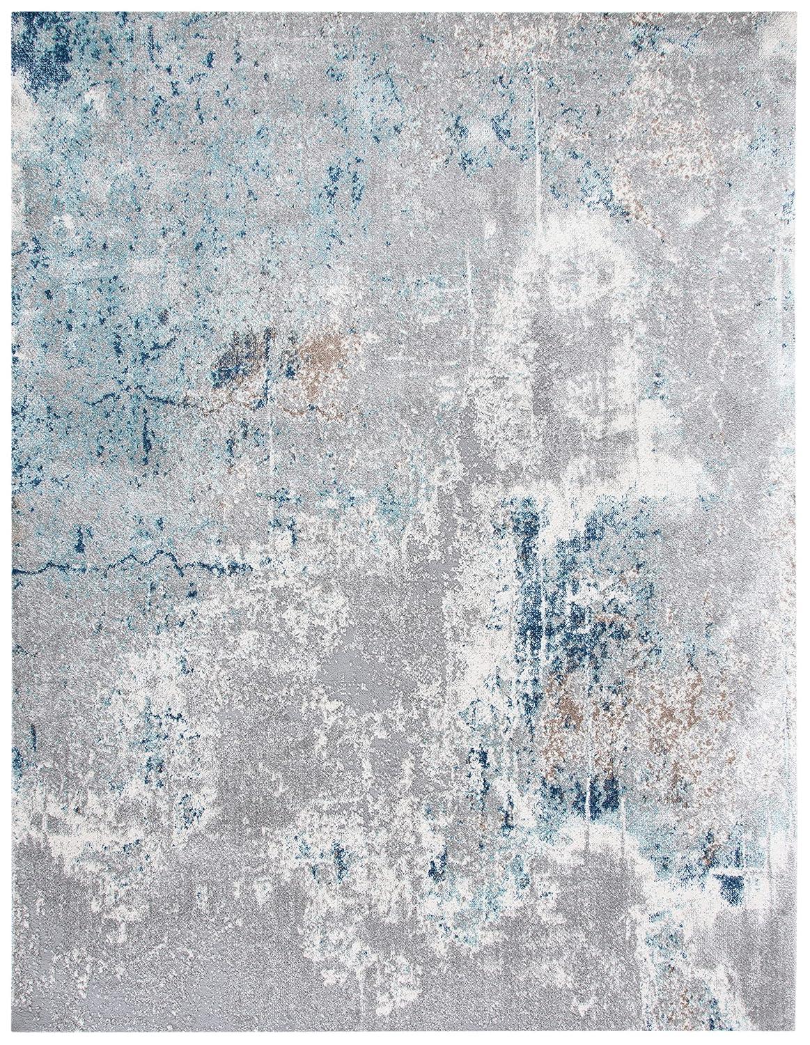 Aston ASN708 Power Loomed Indoor Area Rug - Grey/Blue - 8'x10' - Safavieh