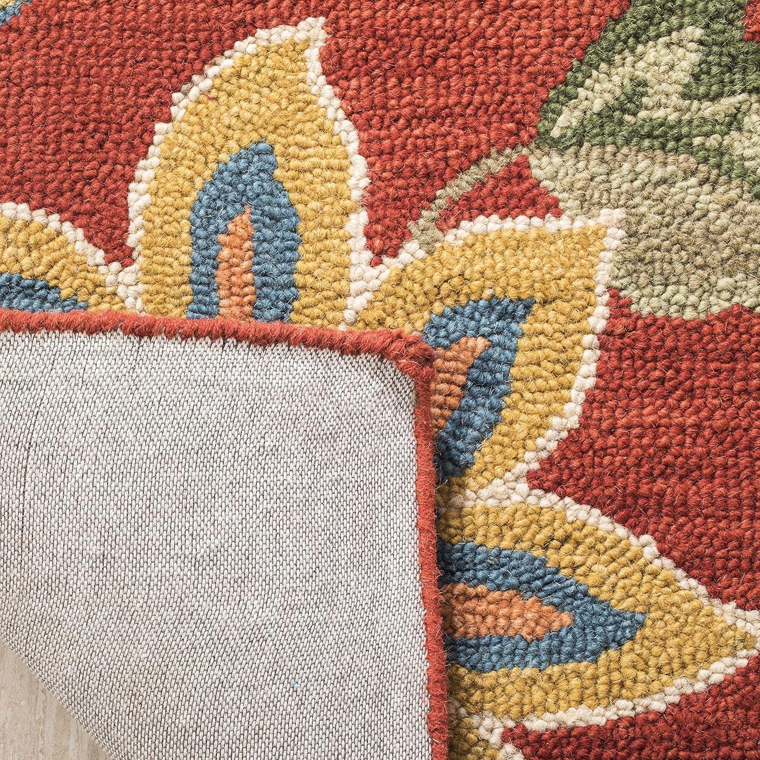 Blossom BLM673 Hand Hooked Area Rug - Rust/Multi - 4'x6' - Safavieh.