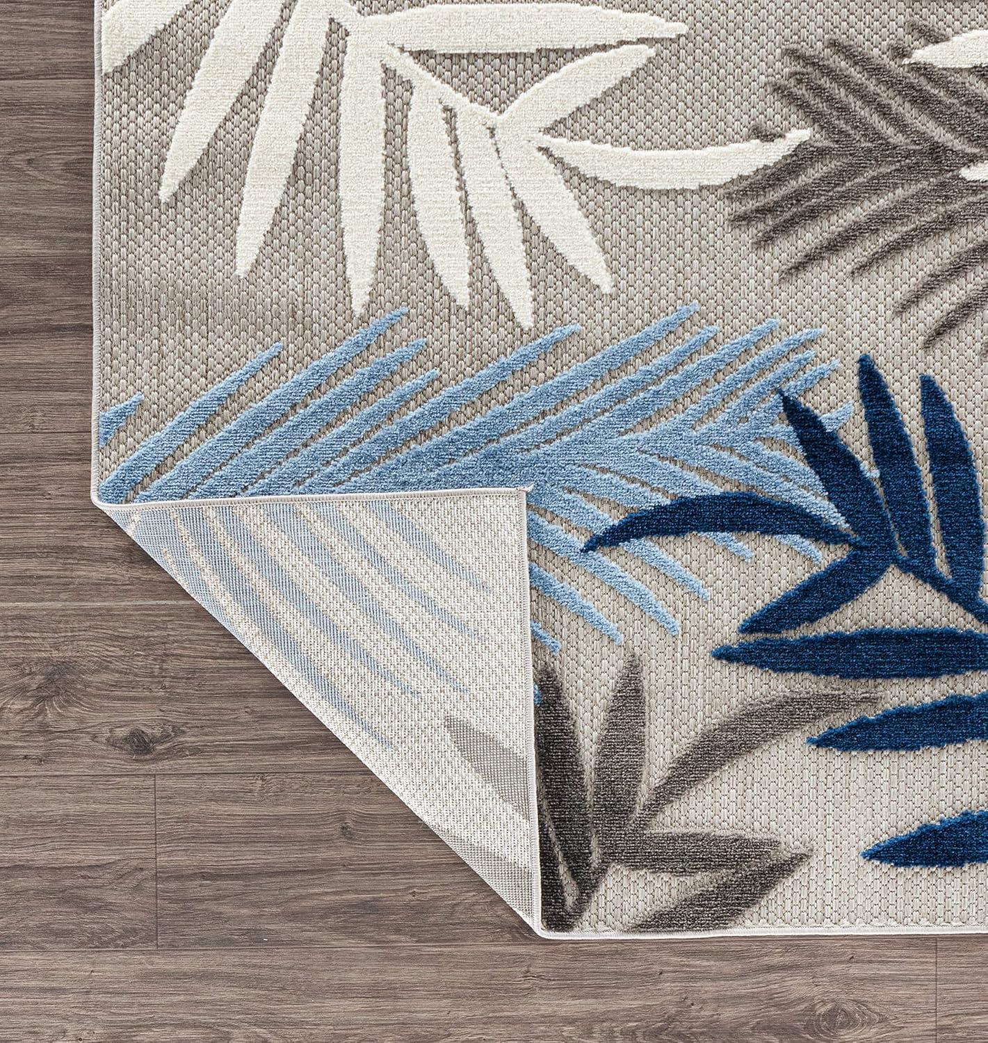 World Rug Gallery Evora Palm Frond Indoor/Outdoor Area Rug