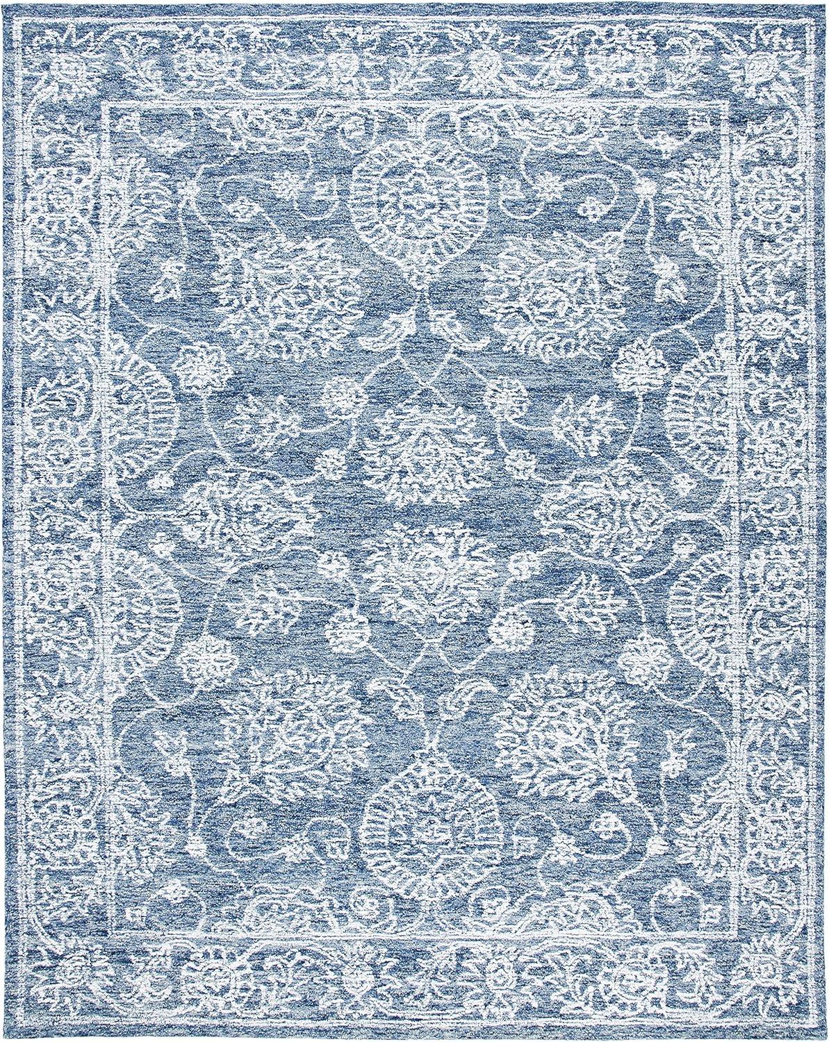 Metro MET806 Hand Tufted Indoor Area Rug - Natural/Blue - 8'x10' - Safavieh