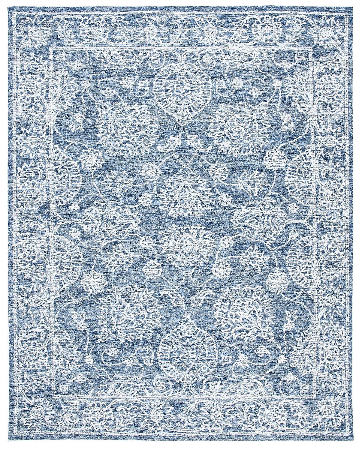 Metro MET806 Hand Tufted Indoor Area Rug - Natural/Blue - 8'x10' - Safavieh