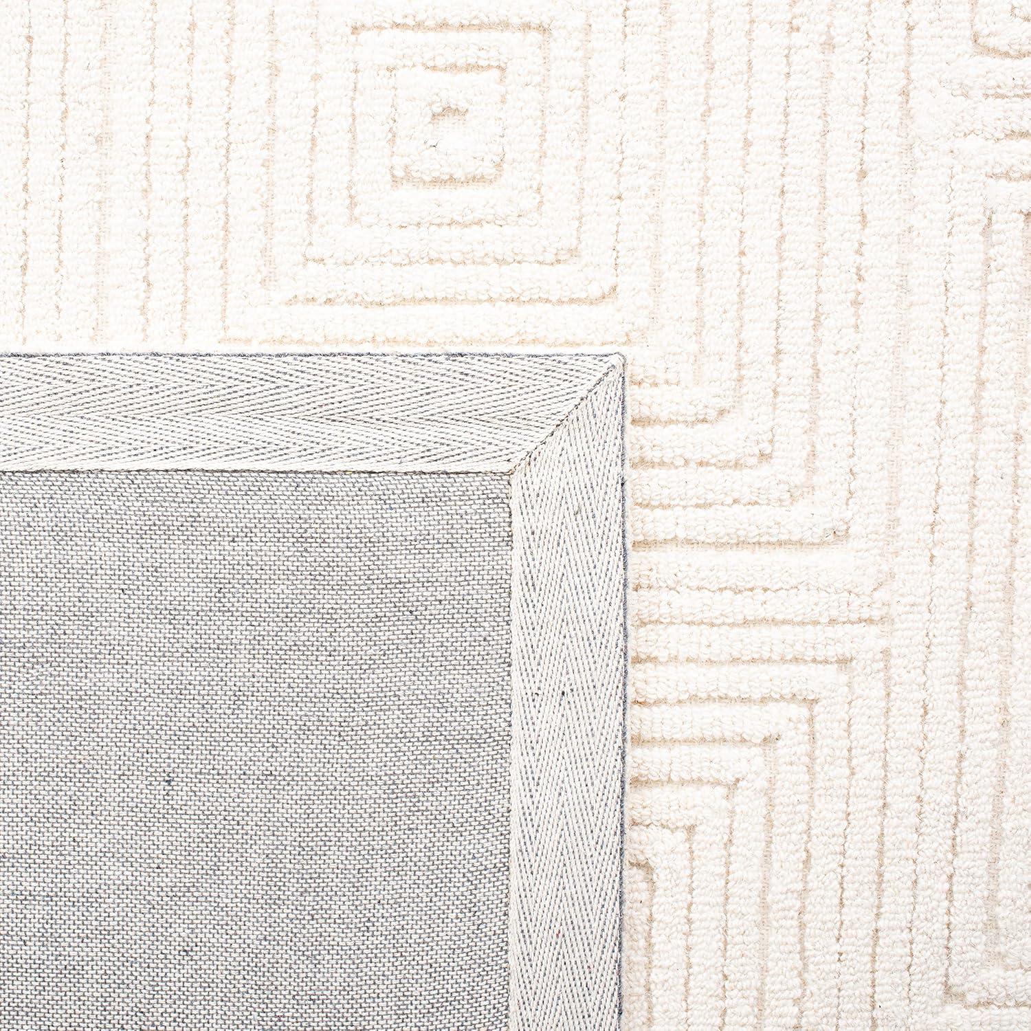 SAFAVIEH Textural Vince Geometric Area Rug, Ivory, 9' x 12'