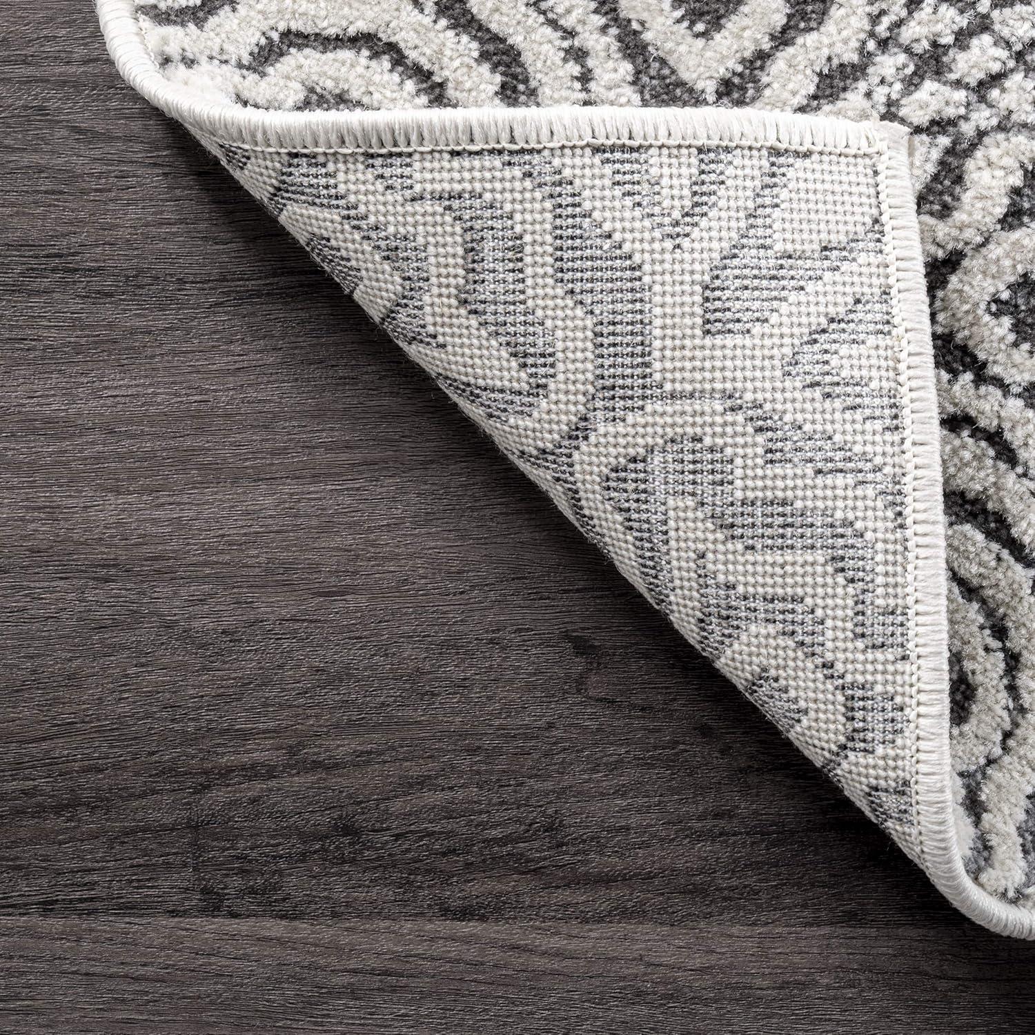 Nuloom Hart Abstract Pet Friendly Machine Washable Area Rug, 8' x 10', Grey
