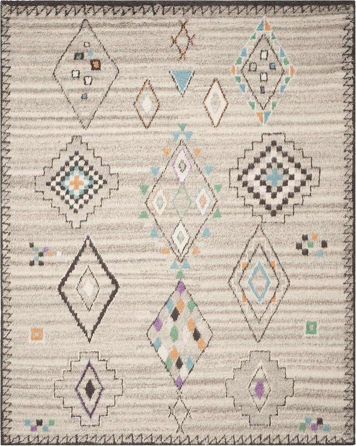 Safavieh  Hand-knotted Kenya Kamora Southwestern Tribal Wool Rug 9' x 12' 9' x 12' Living Room, Bedroom, Dining Room