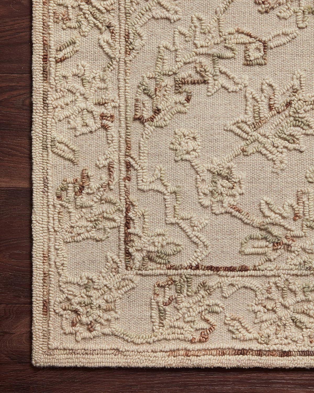 Loloi II Halle HAE-02 Floral Natural / Sage Area Rug 9'-3" x 13'