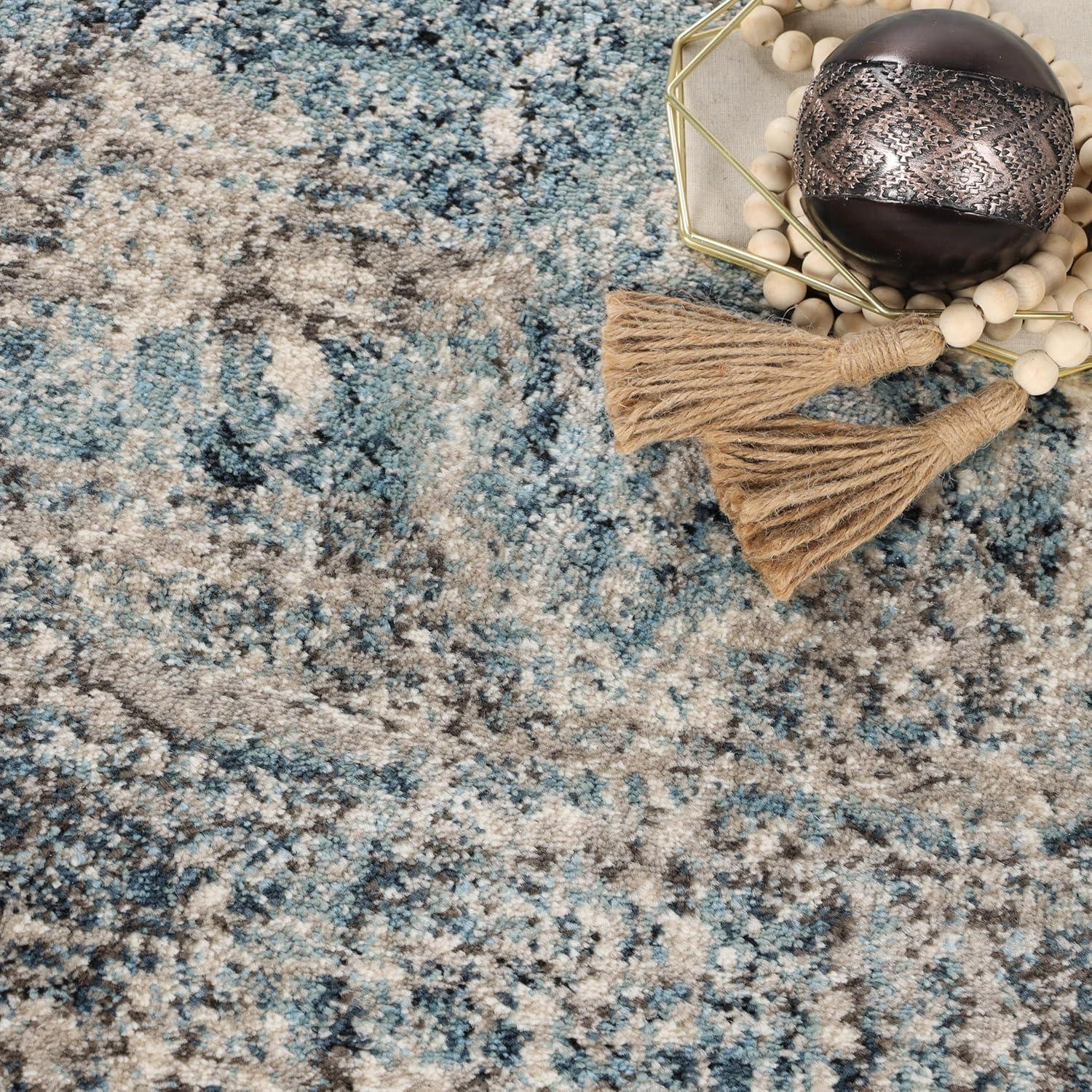 Superior Salford Medallion Indoor Area Rug, 8' x 10', Blue-Beige