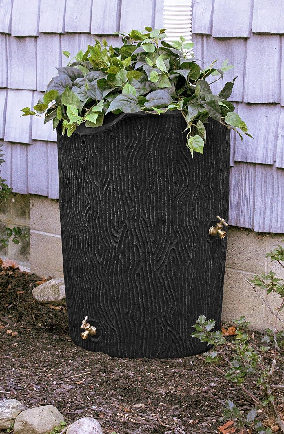 Good Ideas Good Ideas 50 Gallons Plastic Drainable Dual Overflow Planter Rain Barrel