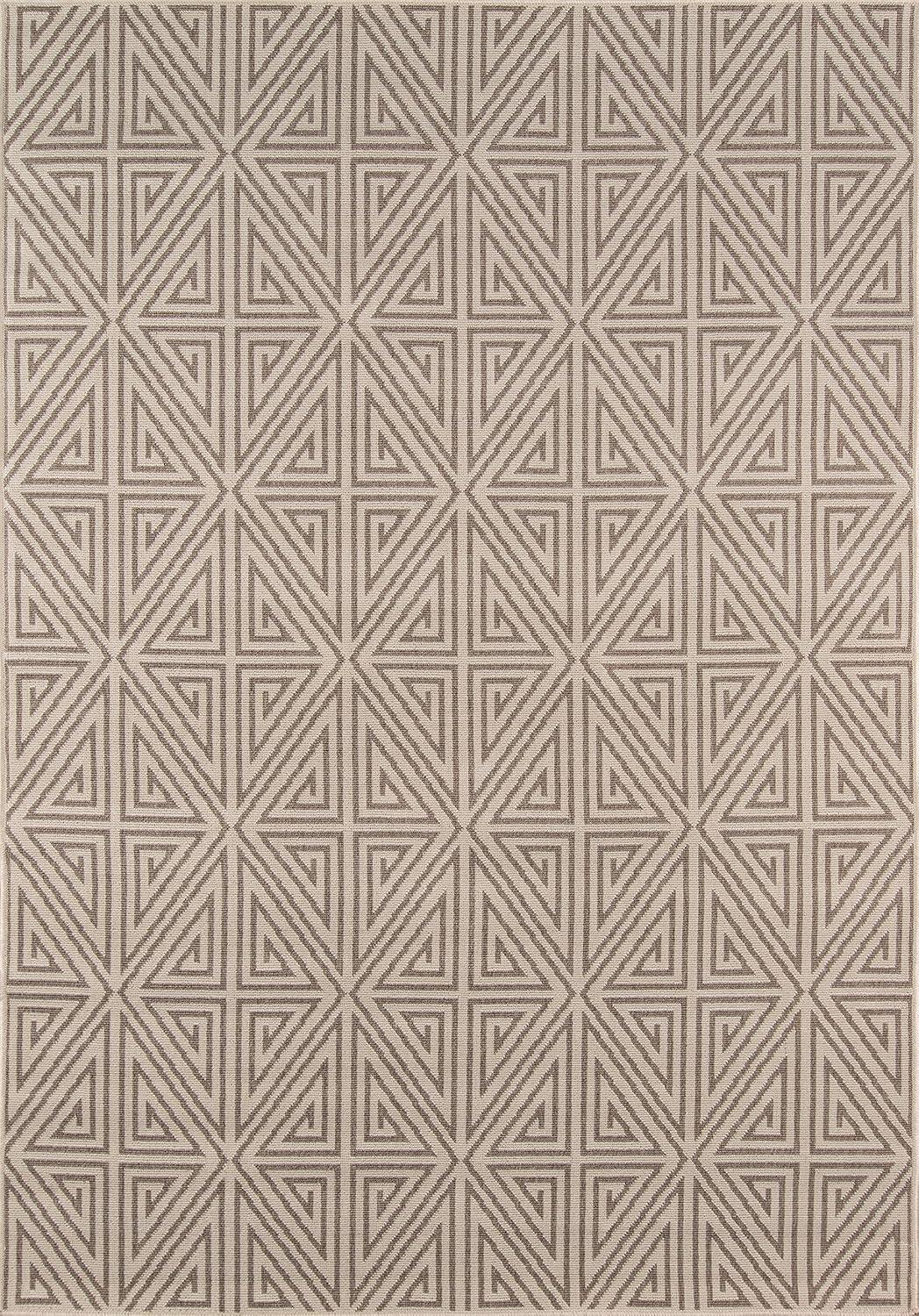 Momeni  Baja Diamonds Indoor Outdoor Rug Taupe 2'3" x 4'6" 2' x 3' Accent, Outdoor, Indoor Entryway, Kitchen, Patio Beige Rectangle