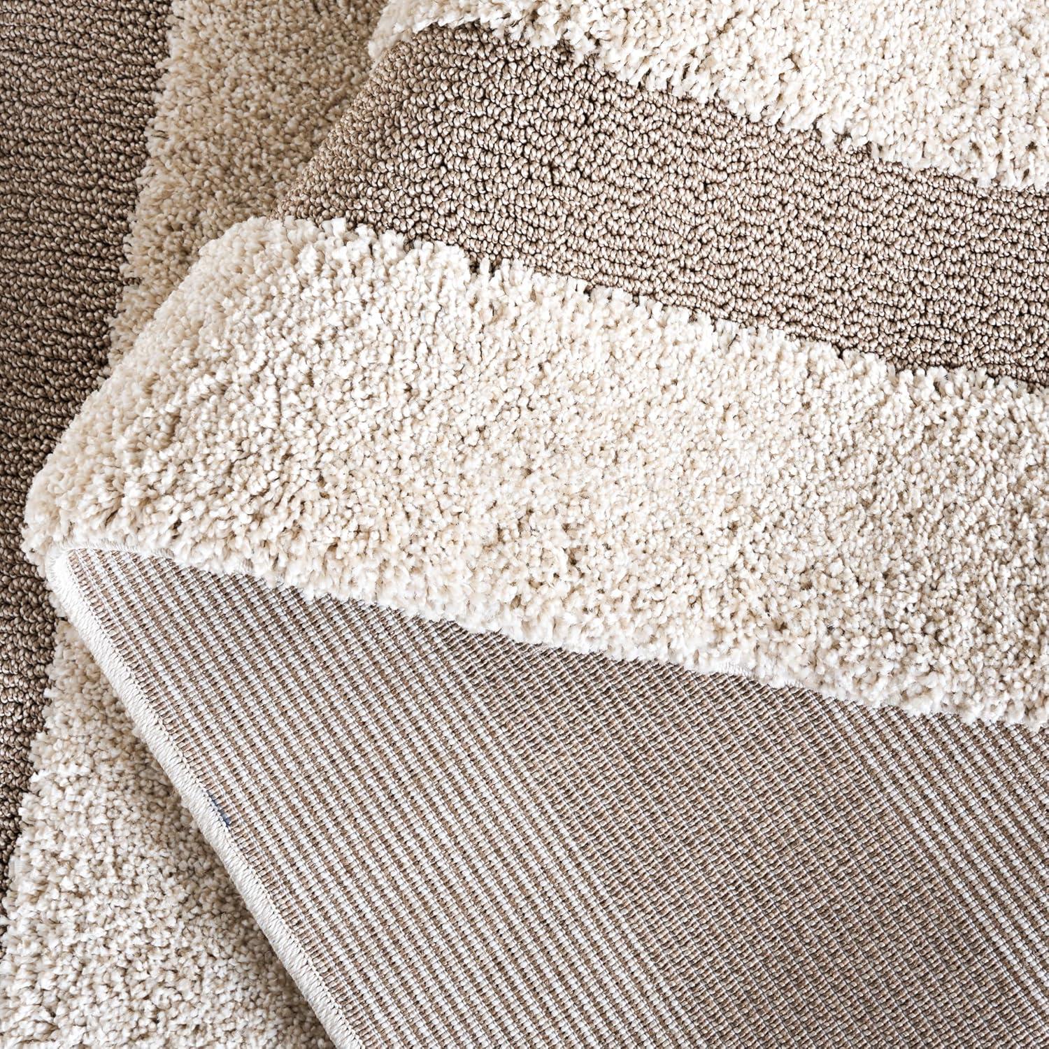 Florida Shag SG454 Power Loomed Indoor Area Rug - Beige/Beige - 6'x9' - Safavieh.
