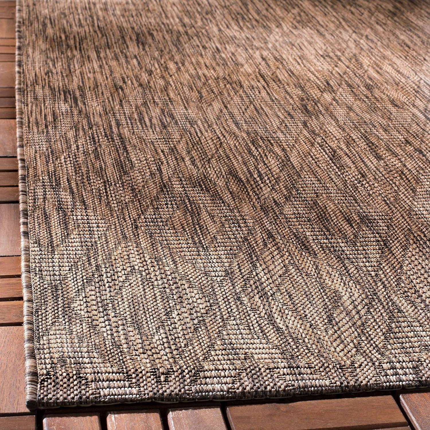 Courtyard CY8522 Power Loomed Indoor and Outdoor Area Rug - Navy/Navy - 7'10"x7'10" - Safavieh